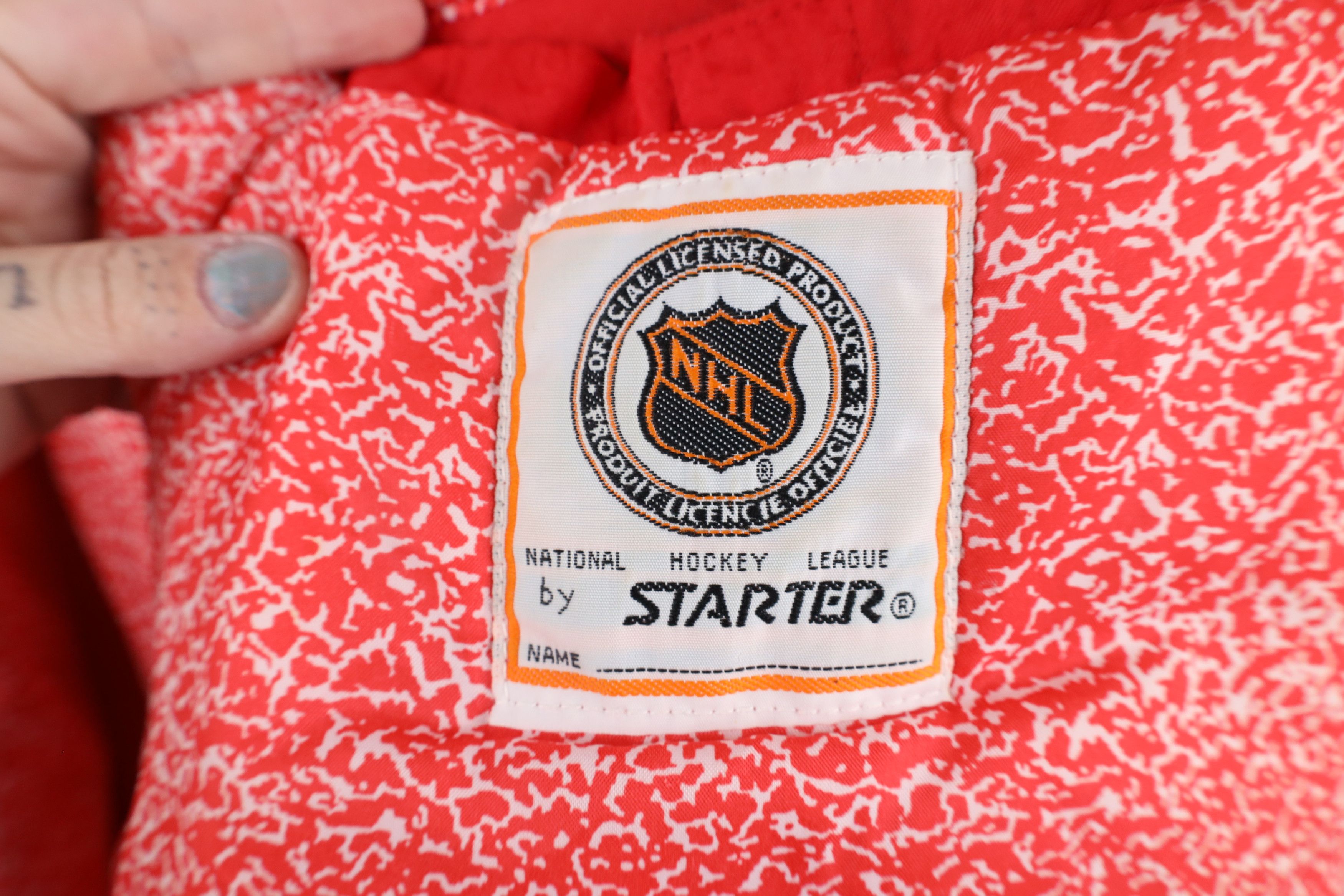Starter × Vintage Vintage 90s Starter Detroit Red Wings Hockey Hooded Jacket Size US L / EU 52-54 / 3 - 11 Thumbnail