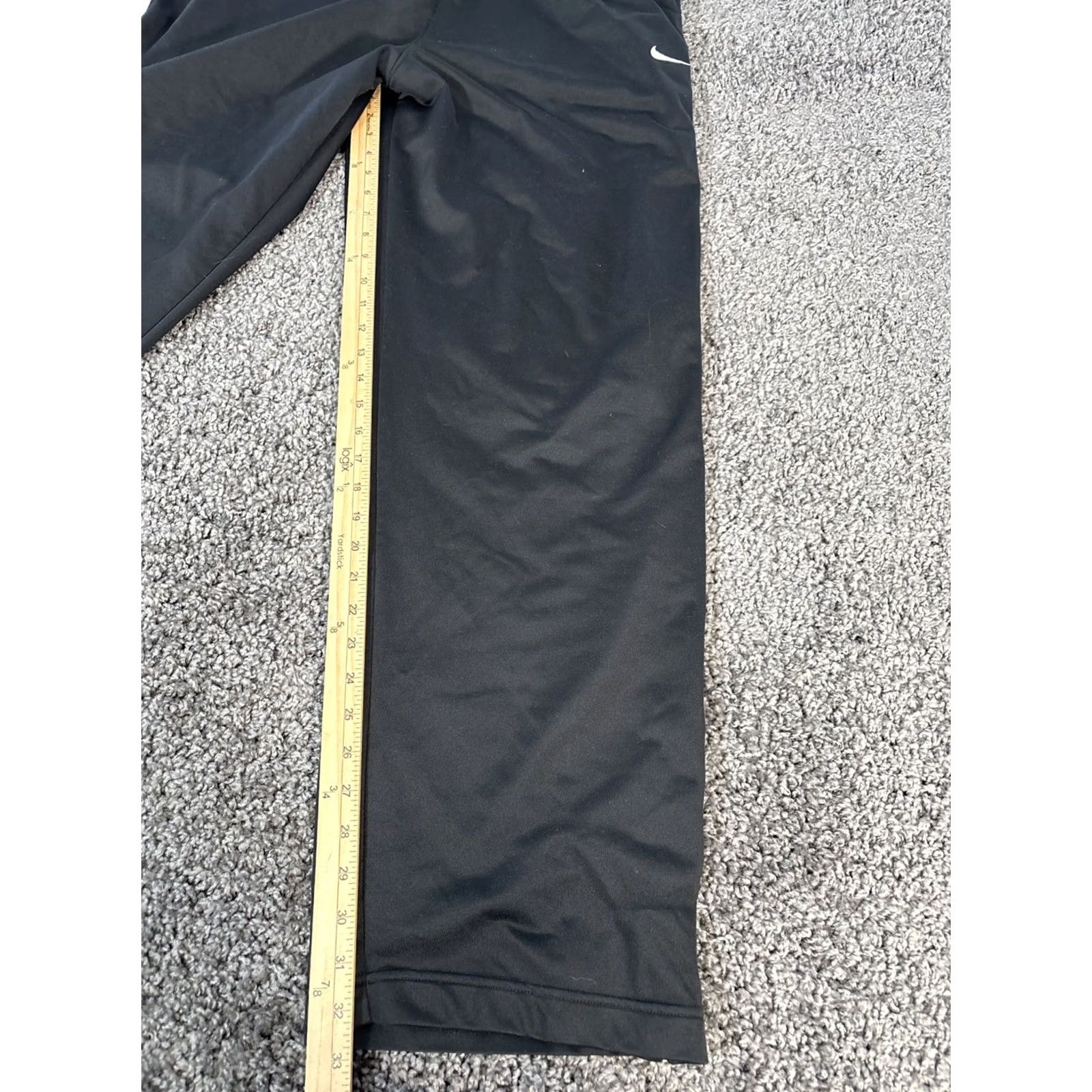 Nike VINTAGE Nike Track Pants Mens 2XL Black Stripe Swoosh Baggy Ankle Zip 90s Size US 39 - 2 Thumbnail