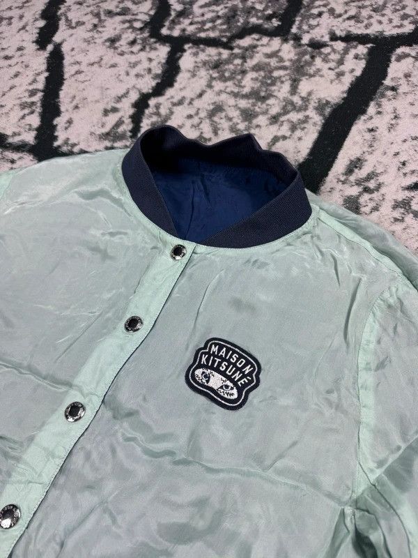 Maison Kitsune Maison Kitsune Reversible Bomber Jacket Navy Blue XS Size XS / US 0-2 / IT 36-38 - 6 Thumbnail