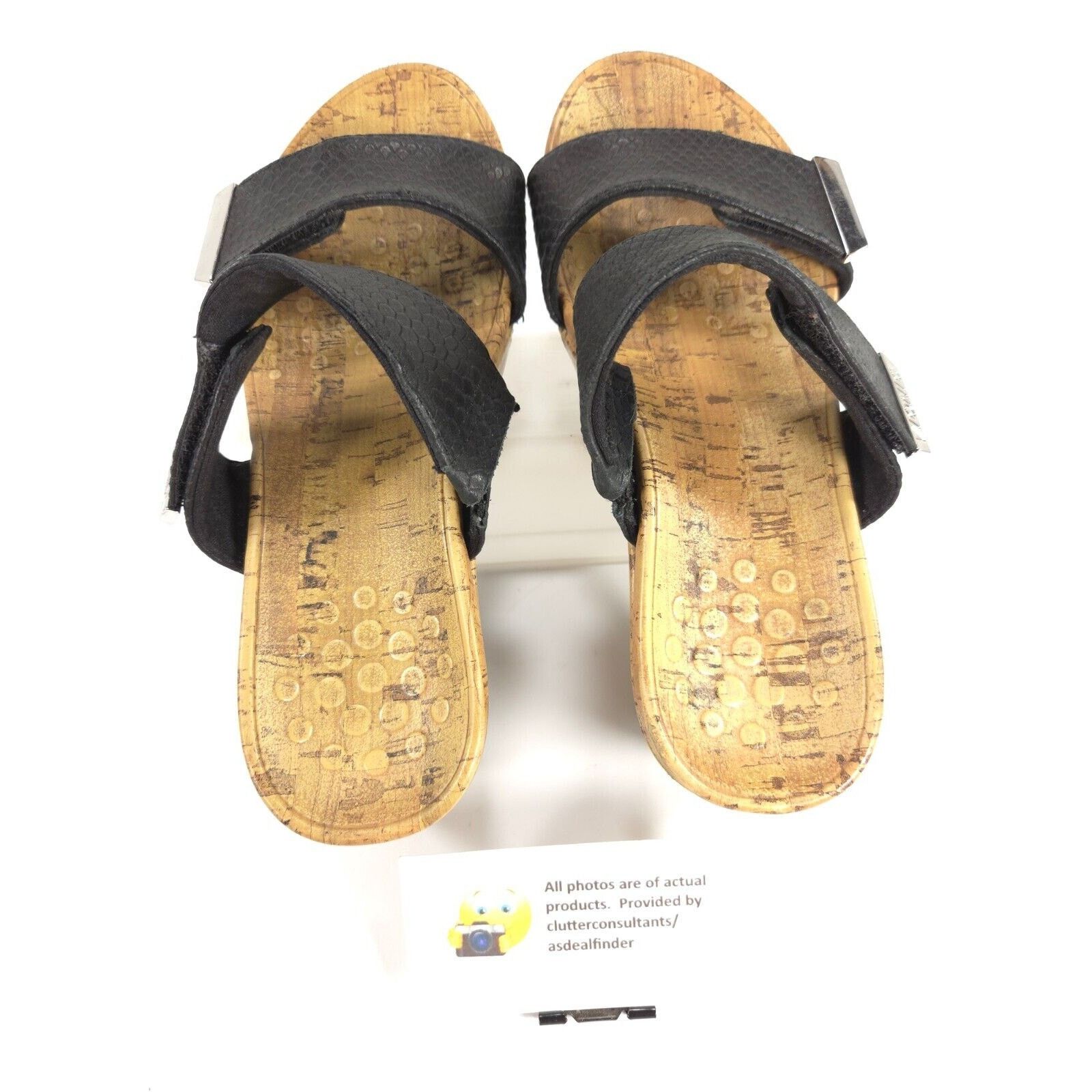 Vionic Vionic Pepper Snakeskin Cork Wedge Sandal Women Size 9 Black Size US 9 / IT 39 - 6 Thumbnail