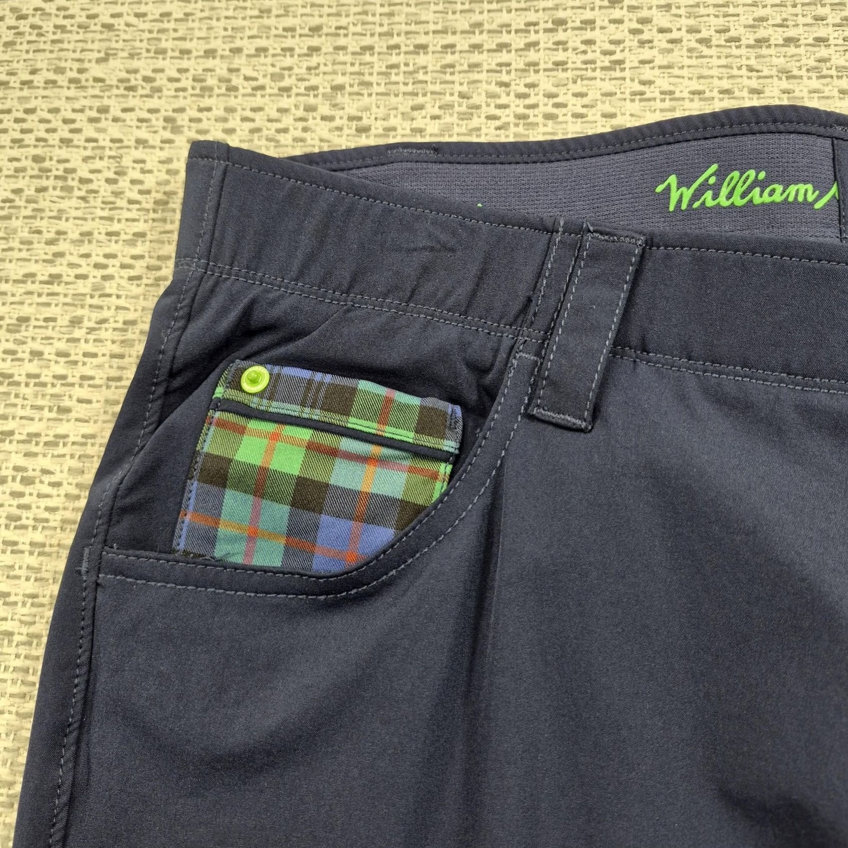 Vintage William Murray Pants Mens 38x32 Blue Khakis Straight Fit Stretch Golf Casual Shirt Hat? Size US 38 / EU 54 - 4 Thumbnail