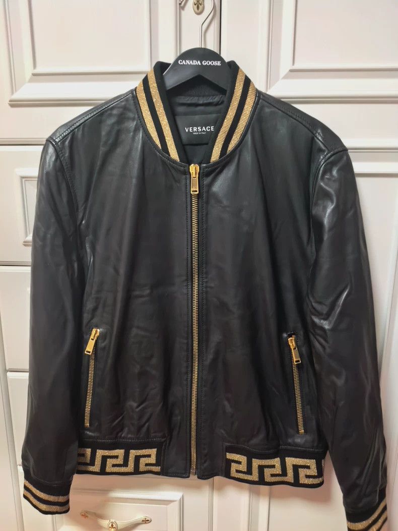 Versace Versace Men's leather jackets Size L / US 10 / IT 46 - 1 Thumbnail