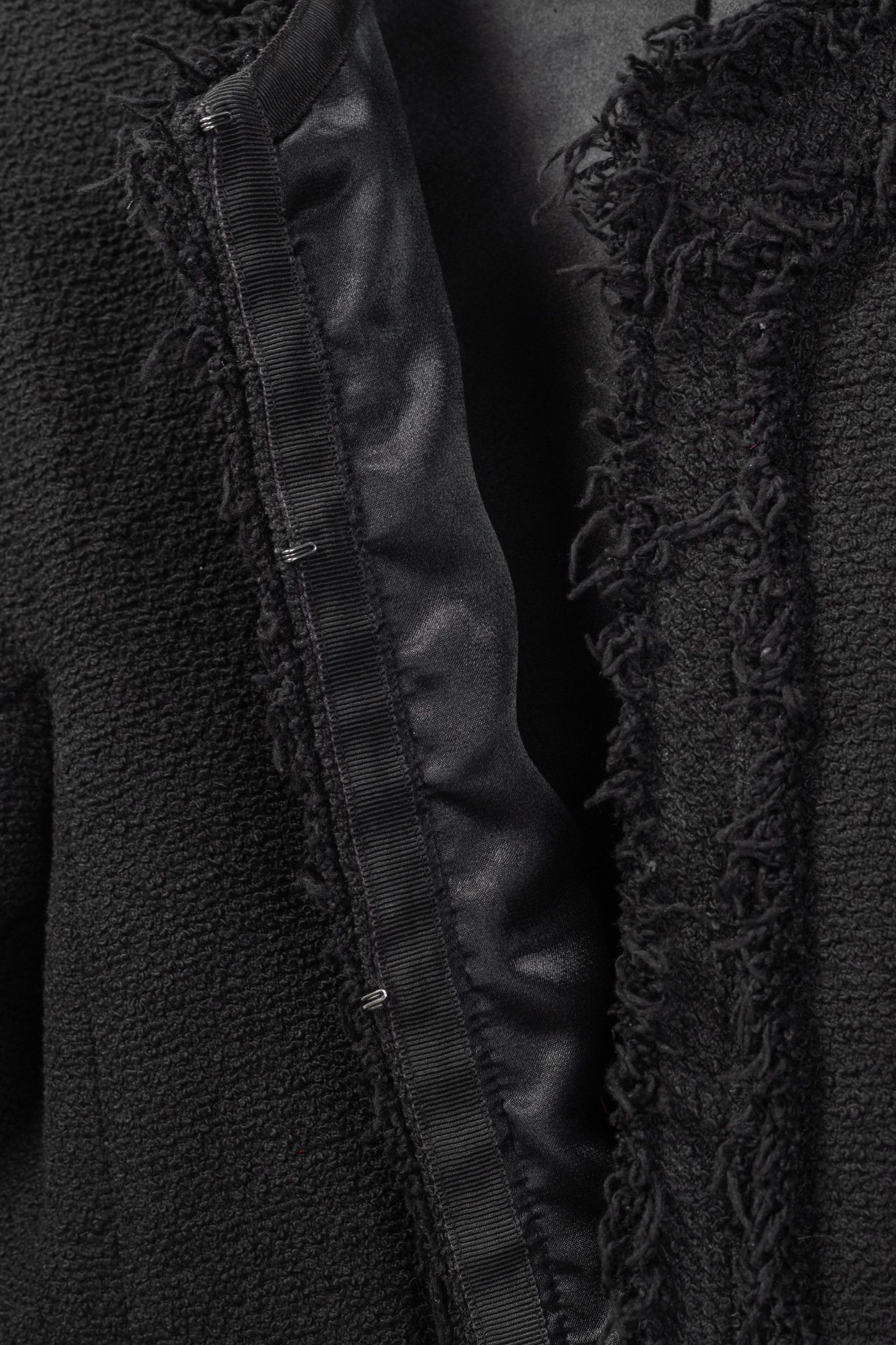 Other Lida Baday Black Boucle Tweed Fringe-Trim Jacket Size L / US 10 / IT 46 - 8 Thumbnail