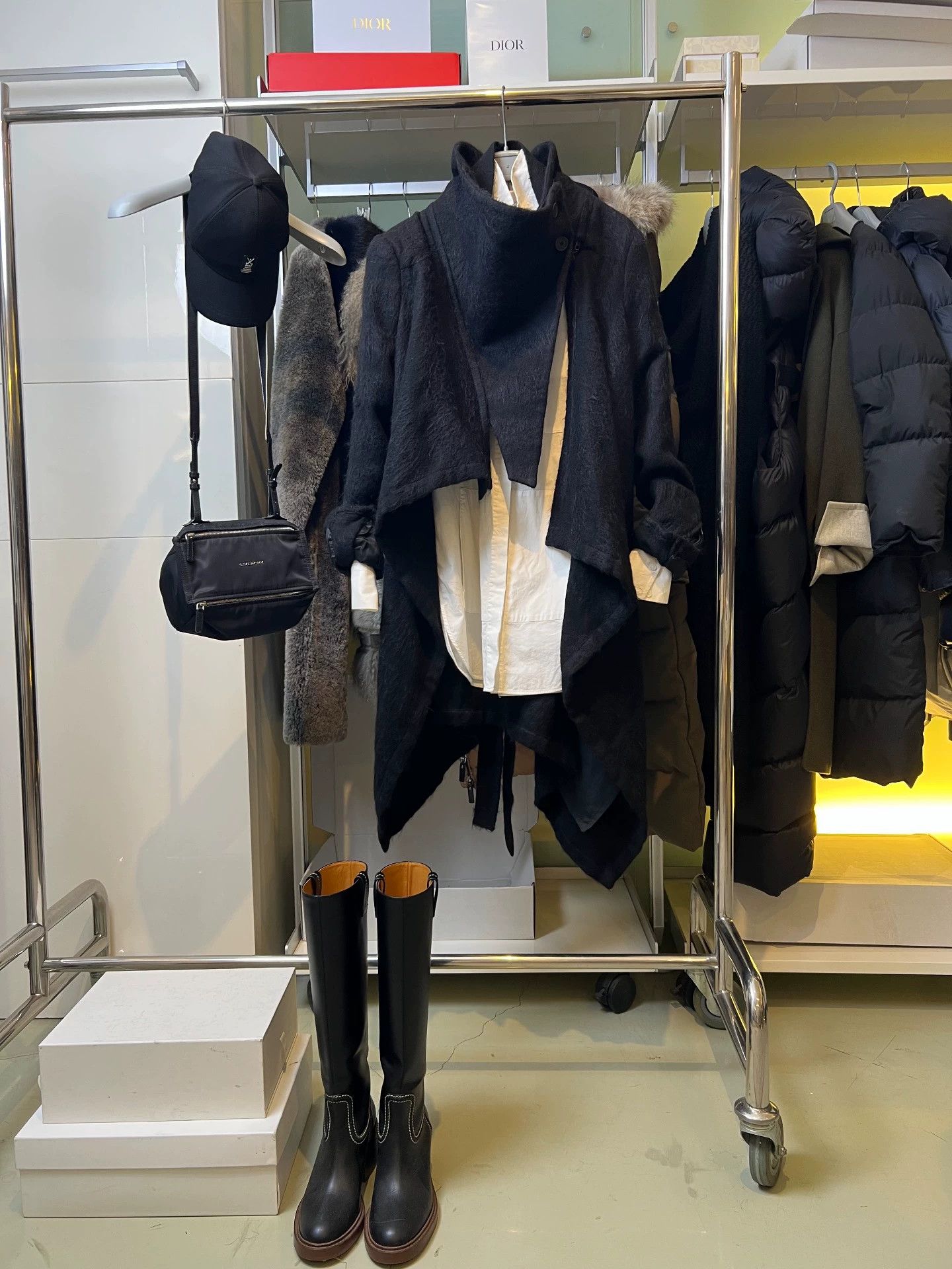 Ann Demeulemeester Ann Demeulemeester wool alpaca check coat 38 new gothic Size S / US 4 / IT 40 - 1 Thumbnail