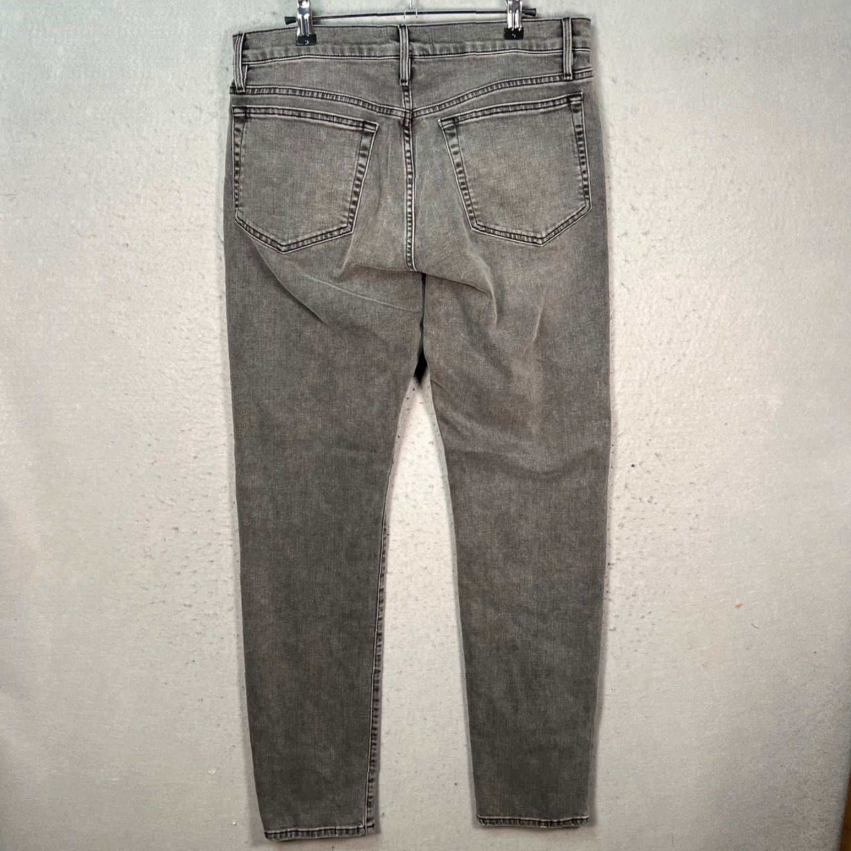 Frame Frame Jeans Size 33 Mens Denim 5-Pocket Tapered Zip Fly Cotton Blend Gray Night Sky (Vintage: No) LHomme Athletic Style Size US 33 - 2 Thumbnail