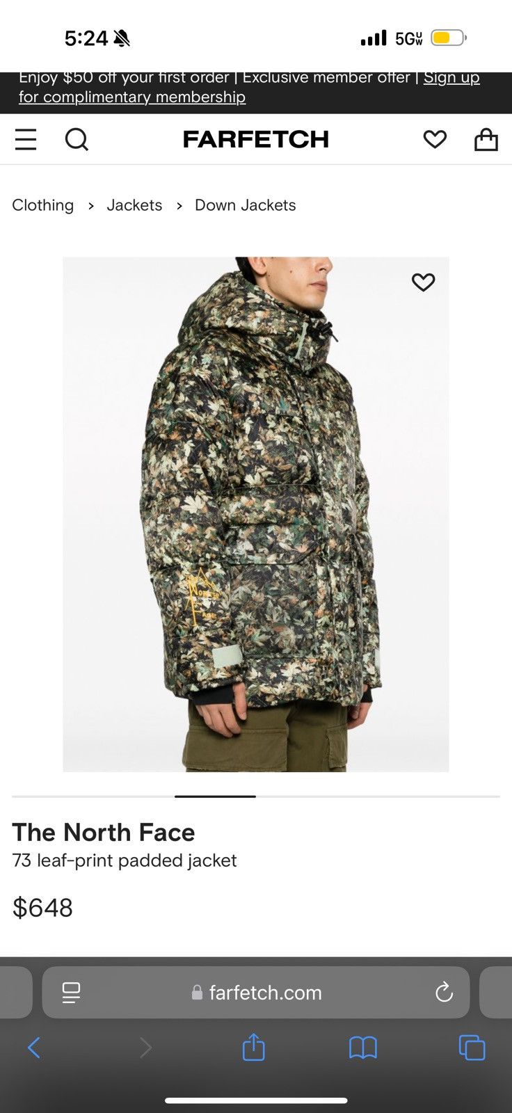 The North Face 73 Leaf-Print Padded Jacket