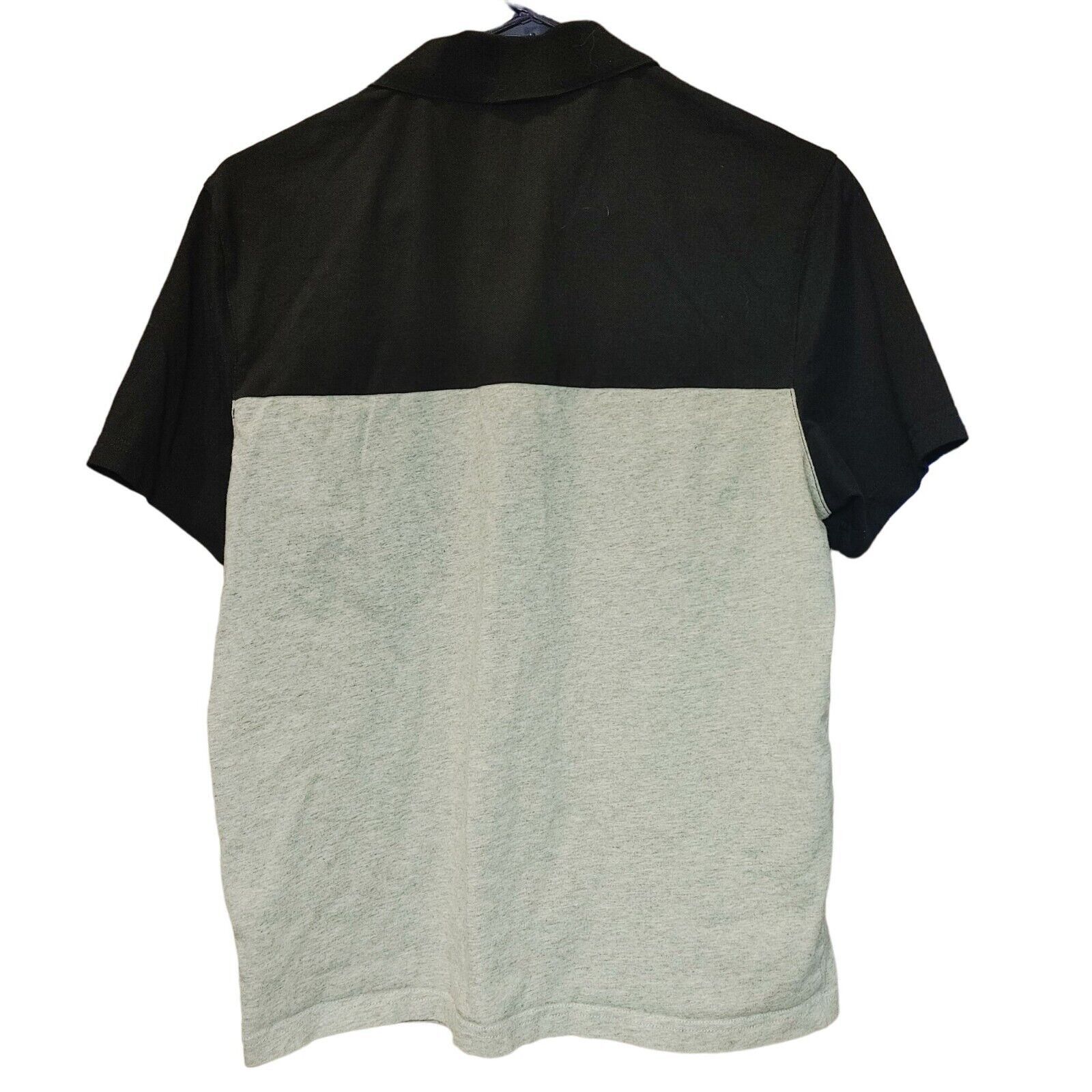 Michael Kors Michael Kors Men's Duo-Tone Black/White Short Sleeve Half Bu Size US M / EU 48-50 / 2 - 2 Thumbnail
