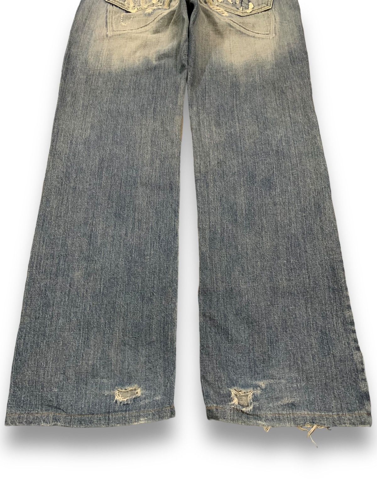 14th Addiction Vintage Japanese Brand Baggy Distressed Punk Style Jeans Size US 30 / EU 46 - 14 Thumbnail