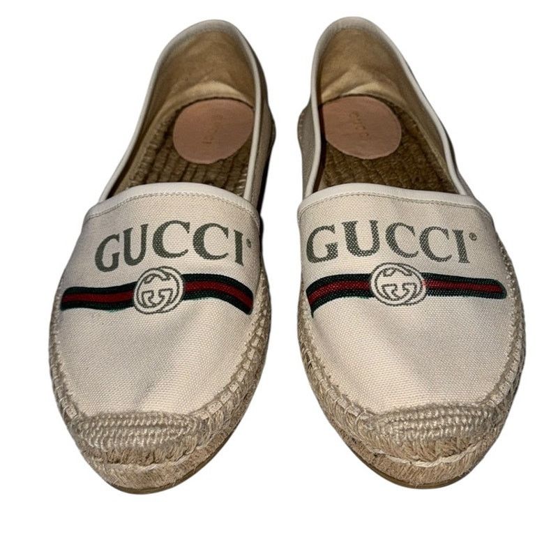 Gucci Gucci Charlotte Platform Cream Canvas Espadrilles Size 39 Size US 9 / IT 39 - 4 Thumbnail