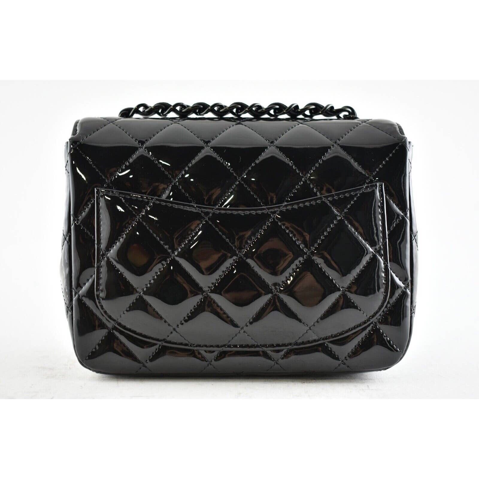 Chanel Chanel 21B So Patent Flap Mini Quilted Chain Crossbody Bag Size ONE SIZE - 7 Thumbnail