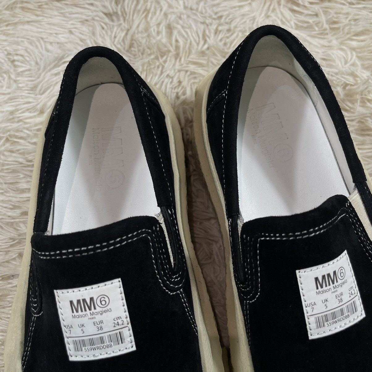 MM6 × Maison Margiela MM6 Maison Margiela Slide On Platform Sneakers in Black Size US 7 / IT 37 - 7 Thumbnail