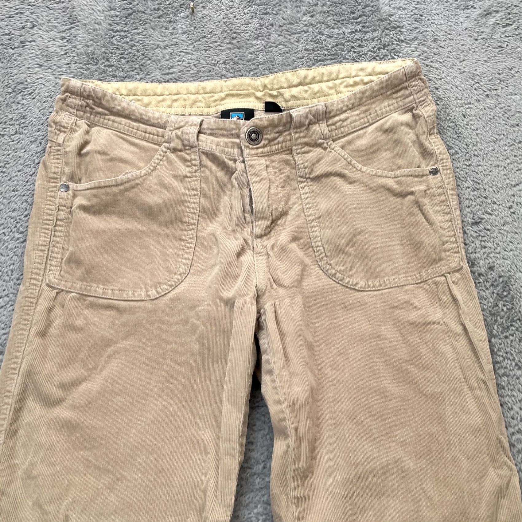 Vintage Kuhl Pants Womens 10R Beige Corduroy Straight Leg Cotton Spandex A-Line? Size 24" / US 00 / IT 34 - 7 Thumbnail