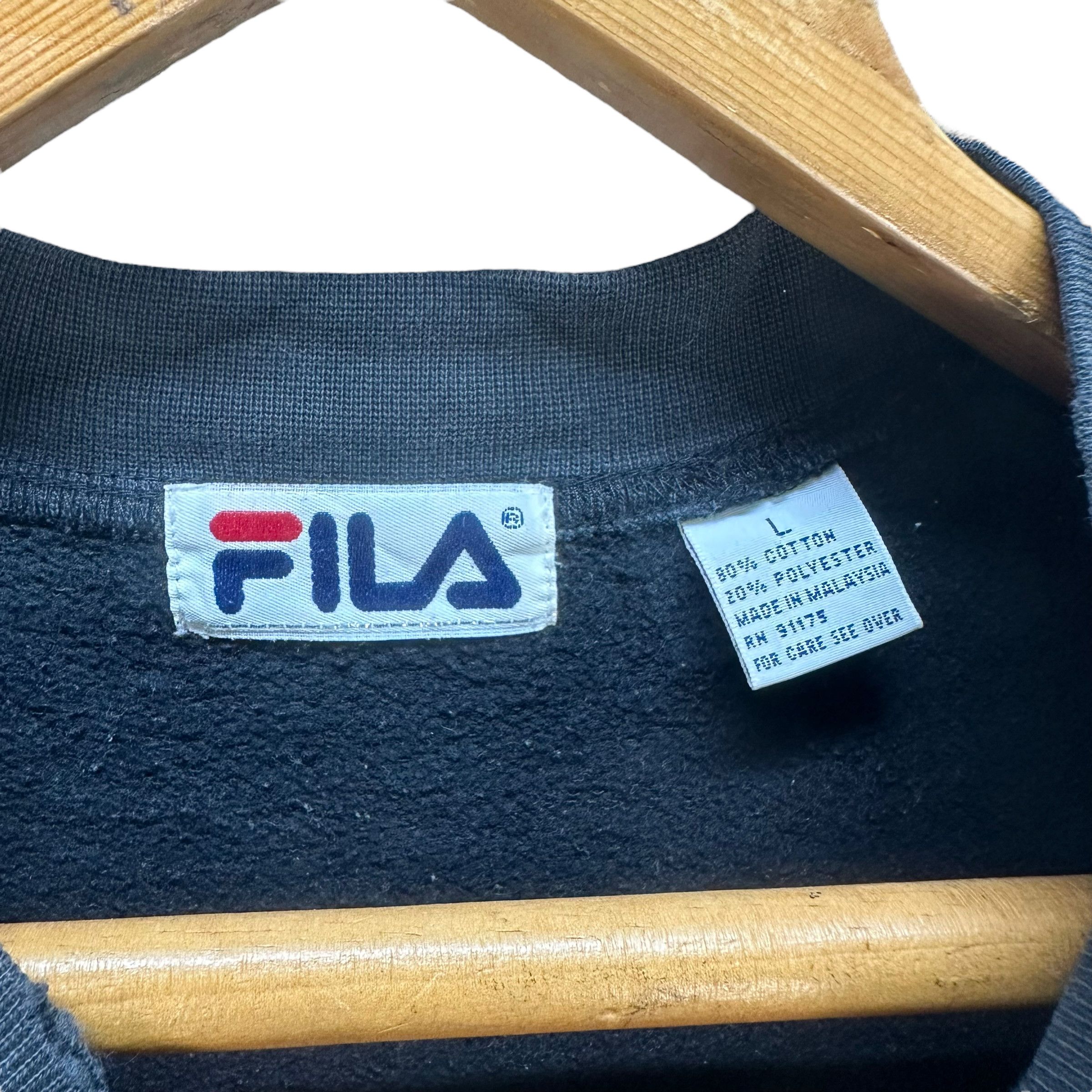 Fila TRASHED🔥 90's FILA EMBROIDERY BIG LOGO SWEATSHIRT #8564-014 Size US L / EU 52-54 / 3 - 7 Thumbnail