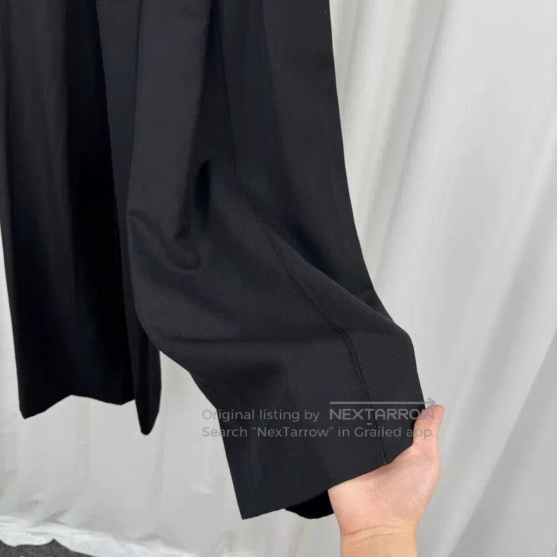 Acne Studios Acne Studios Black Wool Wide Leg Casual Long Pants Size 36" / US 14 / IT 50 - 4 Thumbnail