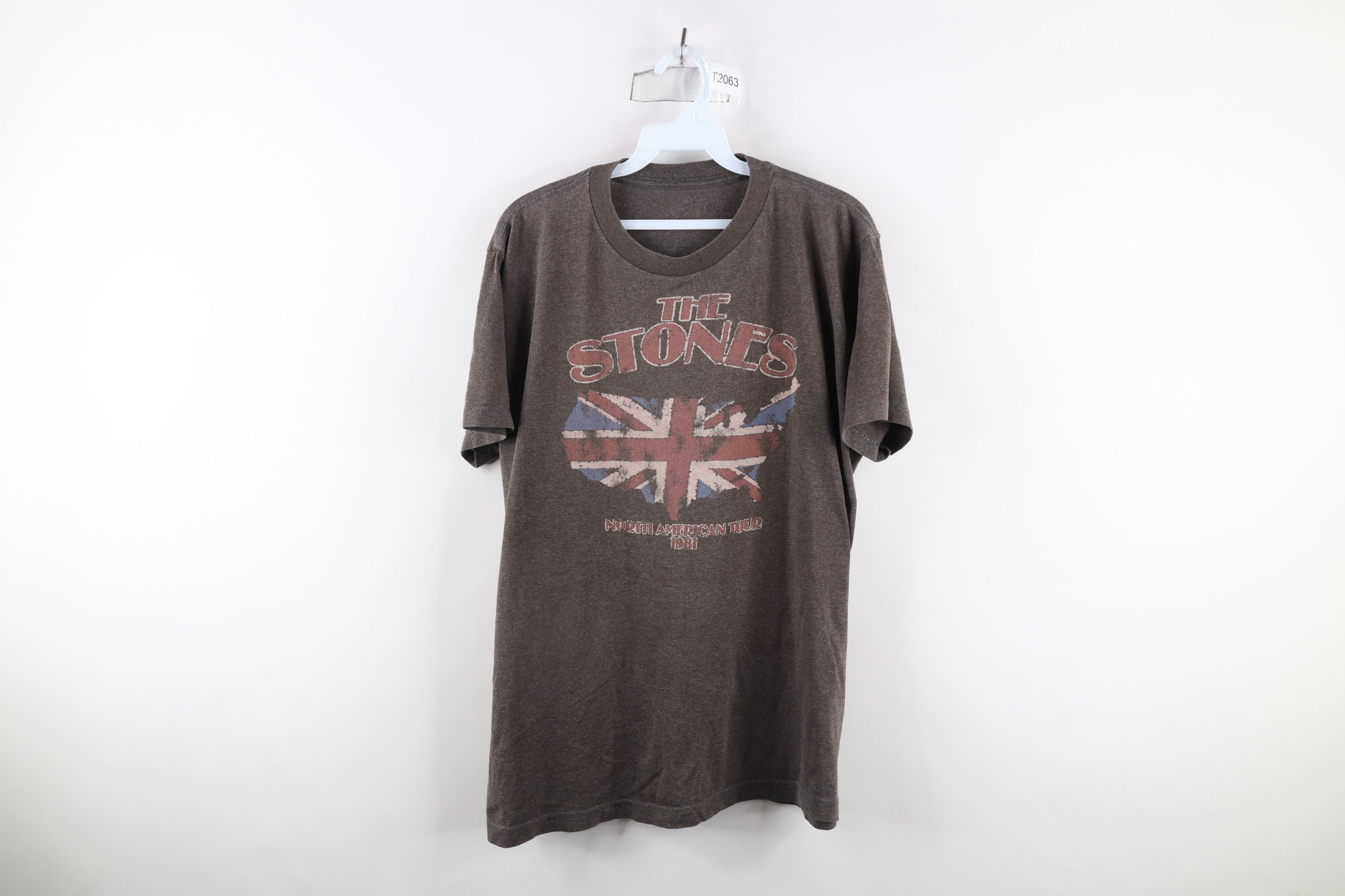 Vintage Retro American Tour 1981 The Rolling Stones Band T-Shirt Size US XL / EU 56 / 4 - 1 Thumbnail