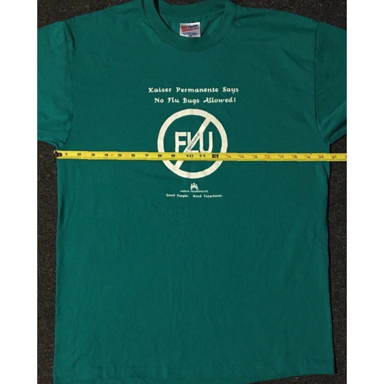 Vintage VINTAGE 90s Flu Vaccine Get Vaccinated Shirt L Green Funny Pharmacy Doctor Corona Grunge Size US L / EU 52-54 / 3 - 6 Thumbnail