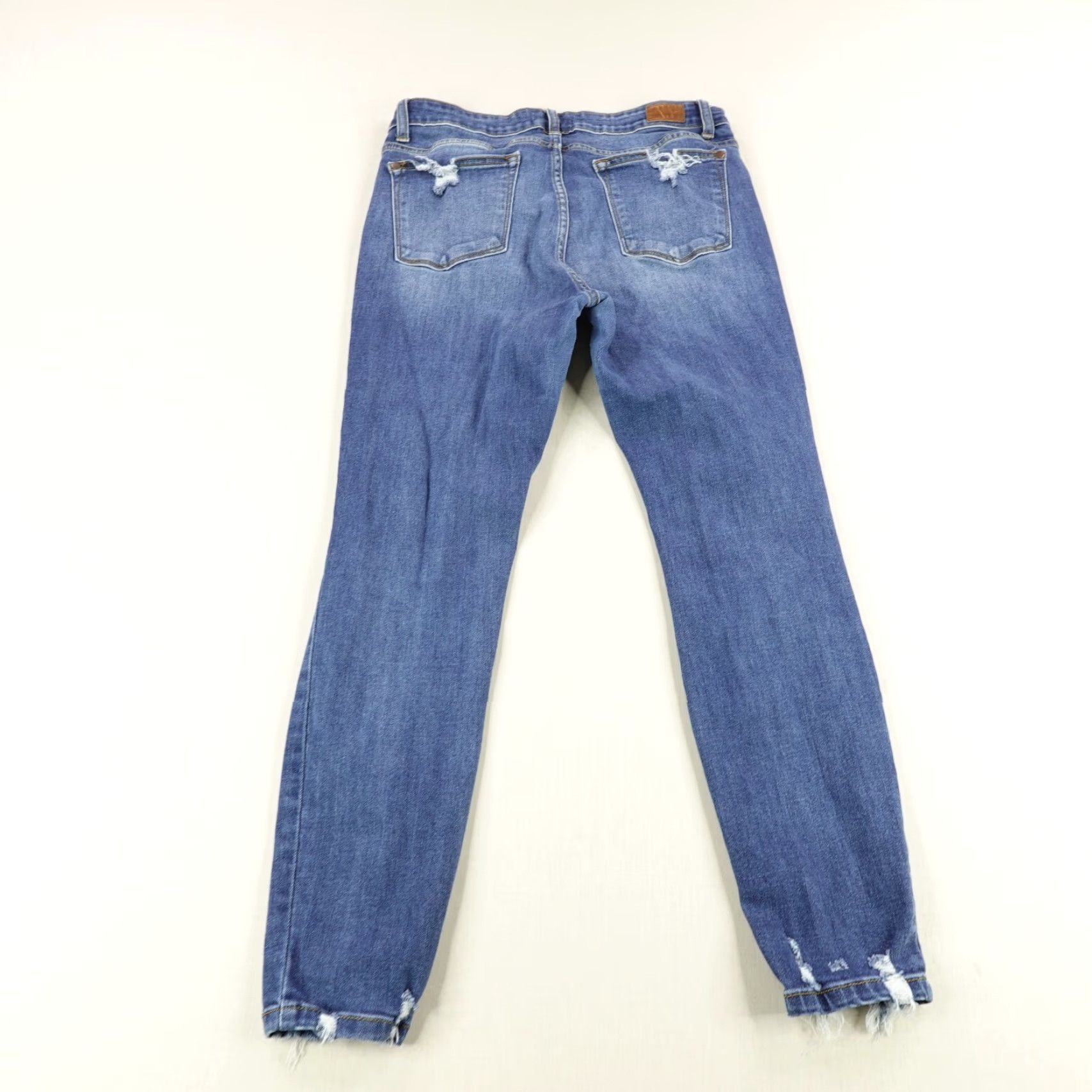 Vintage Judy Blue Jeans Womens 11/30 Denim Skinny High Rise Distressed Stretchy Flex Jeans Blue 30 Womens Girls Mens Size 30" / US 8 / IT 44 - 5 Thumbnail