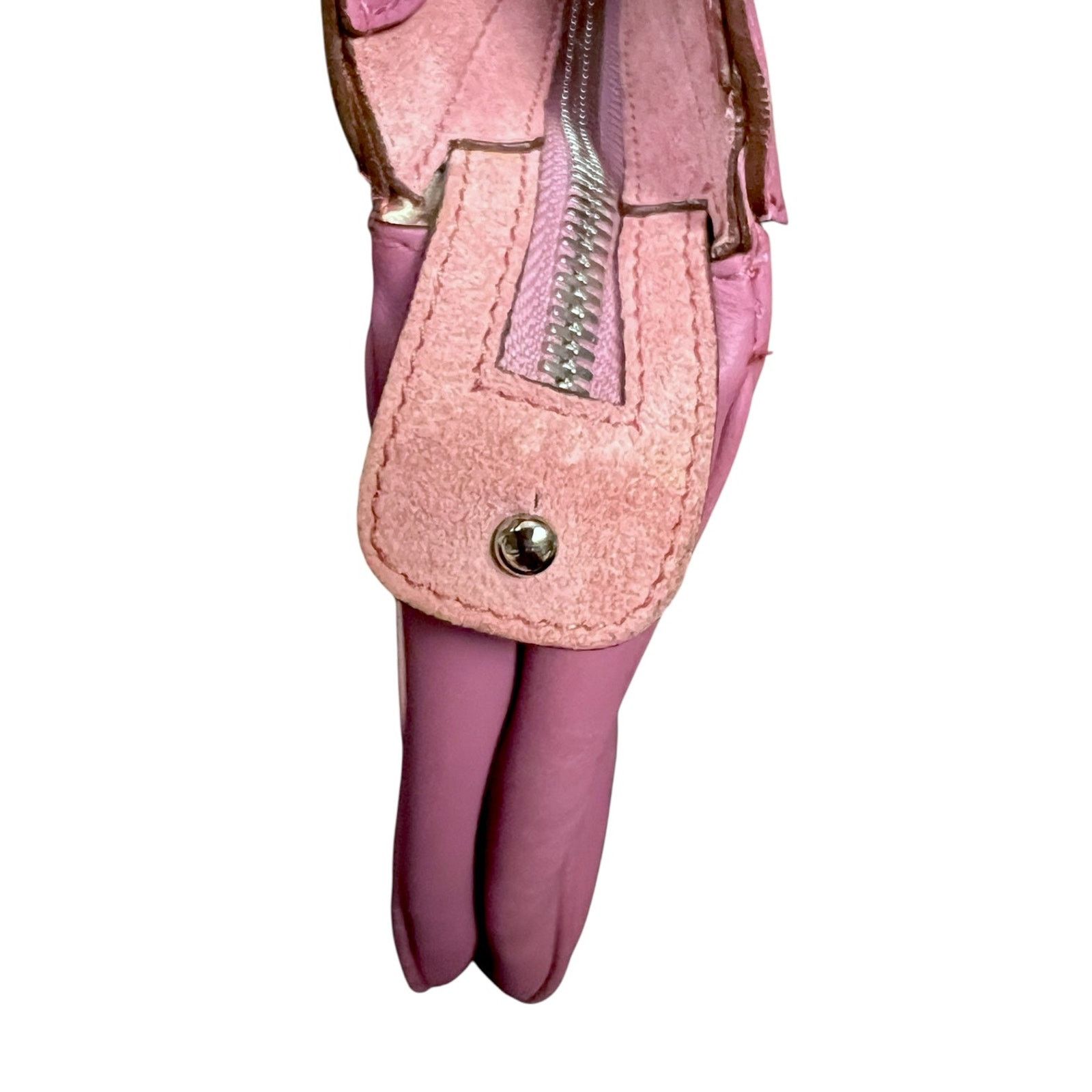 Salvatore Ferragamo Salvatore Ferragamo Gancini Pink Leather Suede Purse Size ONE SIZE - 4 Thumbnail
