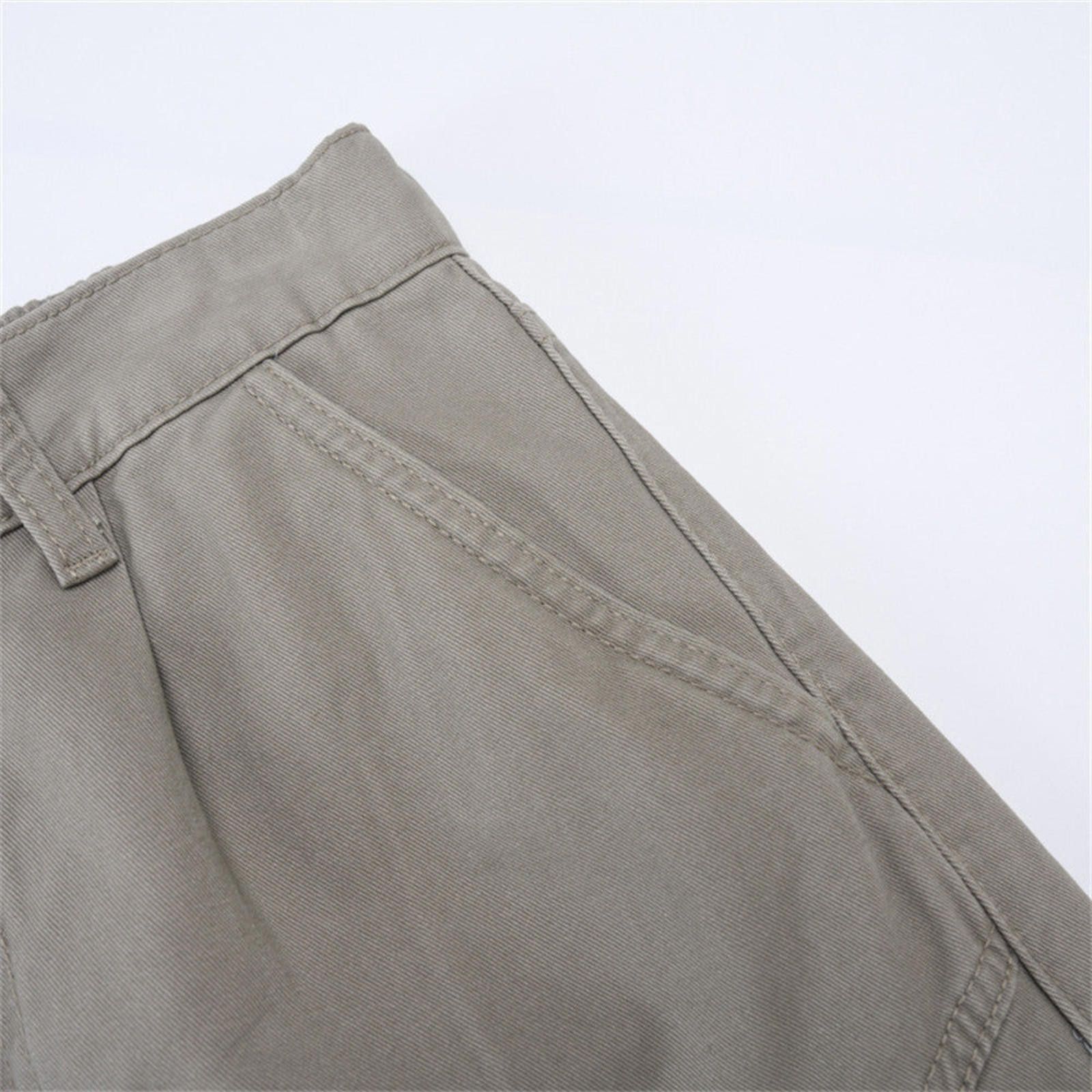 Vintage Gray Wide Leg Cargo Pants, Loose Fit Utility Pants Size US 32 / EU 48 - 4 Thumbnail