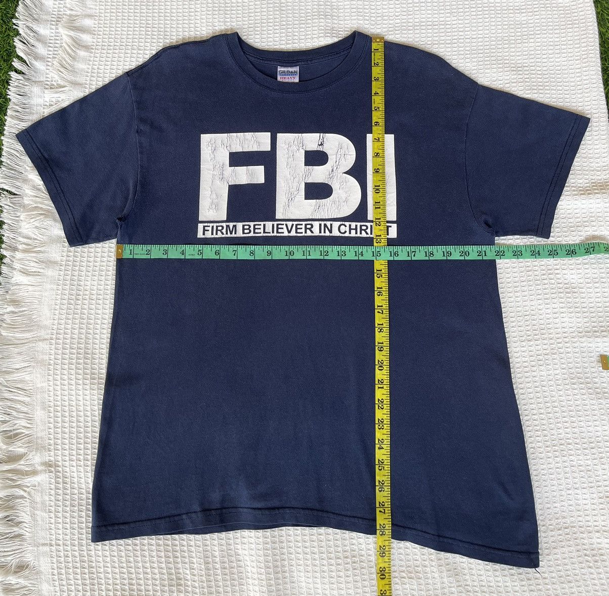Vintage Vintage y2k🔥FBI🔥Firm Believer In Christ Faded Black Tee Size US L / EU 52-54 / 3 - 8 Thumbnail