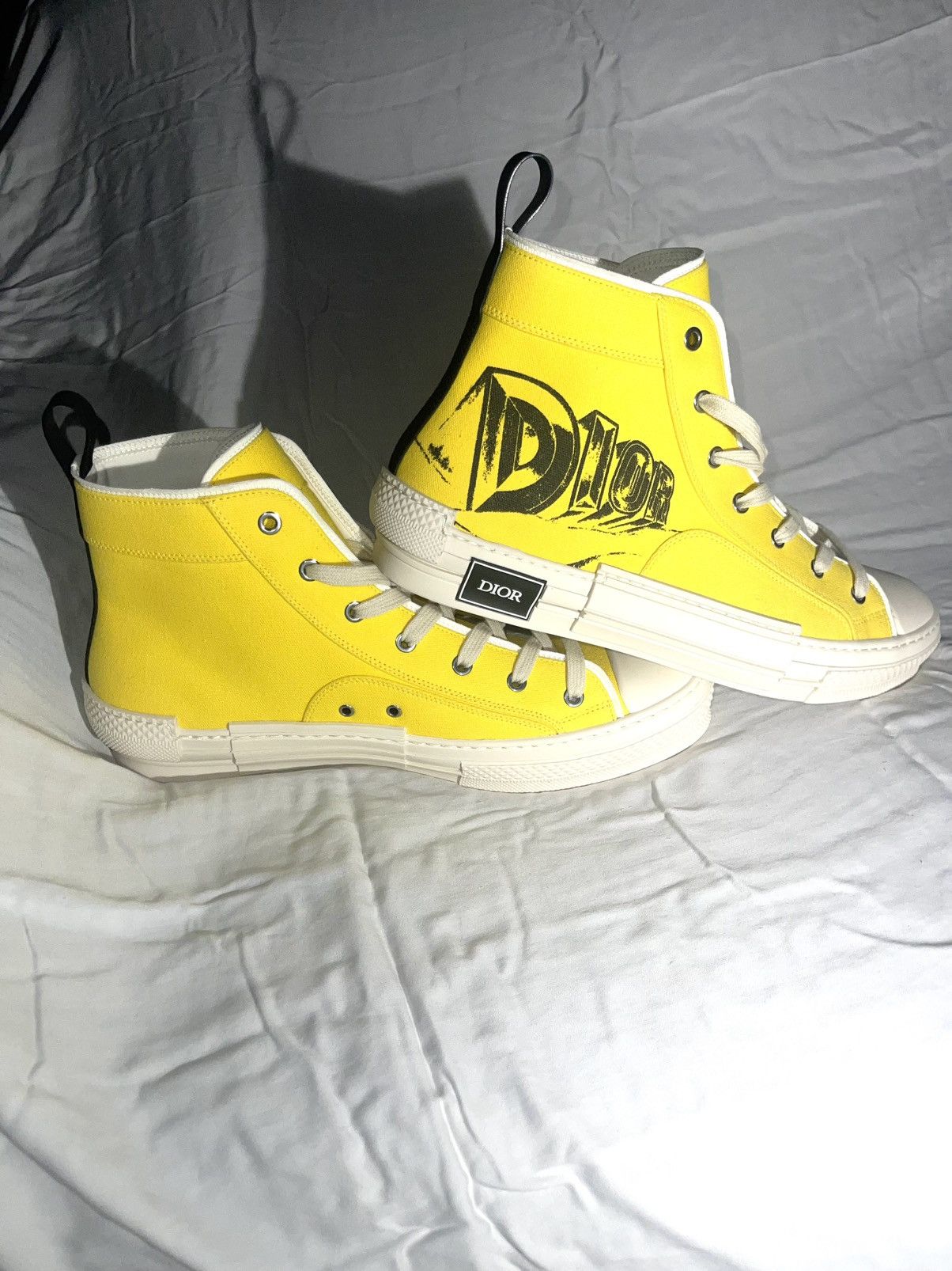 Dior Dior B23 High Top Yellow Astero-Dior Size US 12 / EU 45 - 7 Thumbnail