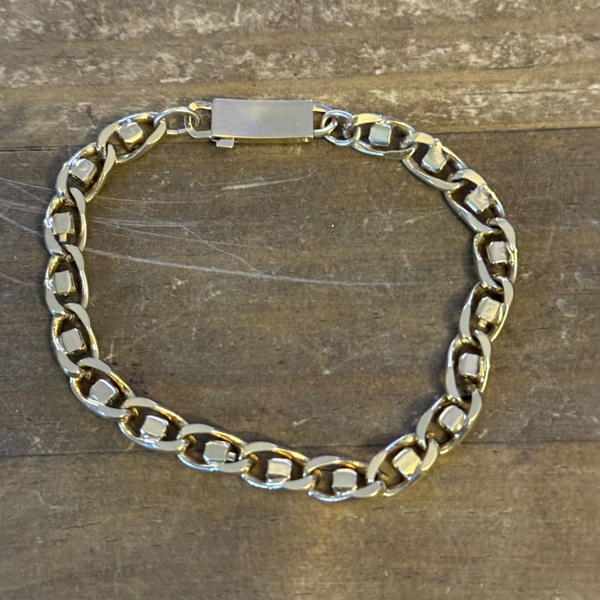 Other Vintage gold tone link bracelet with clear stones Size ONE SIZE - 5 Thumbnail