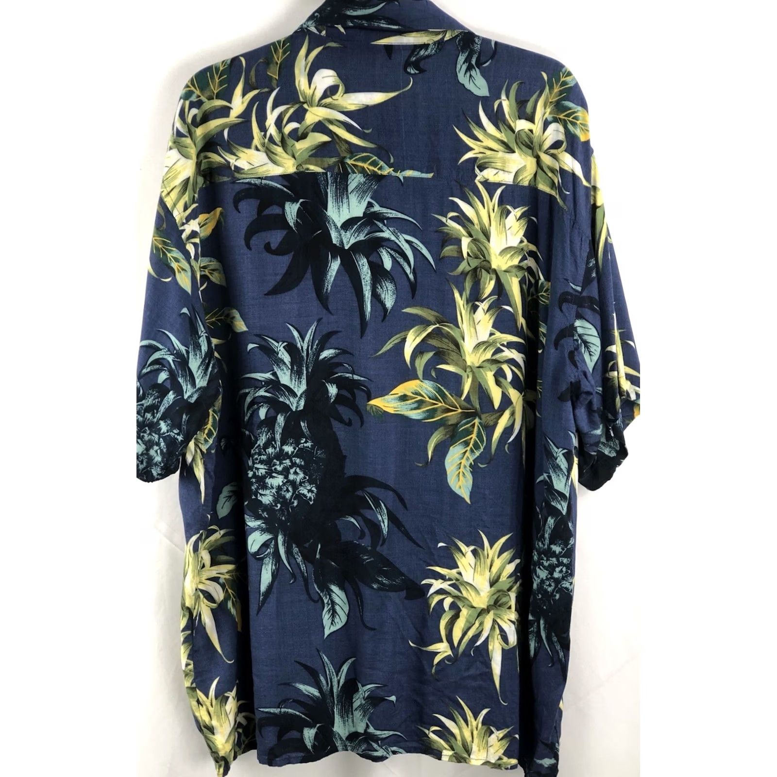ALOHAS VINTAGE Caribbean blues Button-Up Shirt XL Blue Floral Hawaiian tropical Beach luau 1980s Mens Shirt Size US XL / EU 56 / 4 - 2 Thumbnail