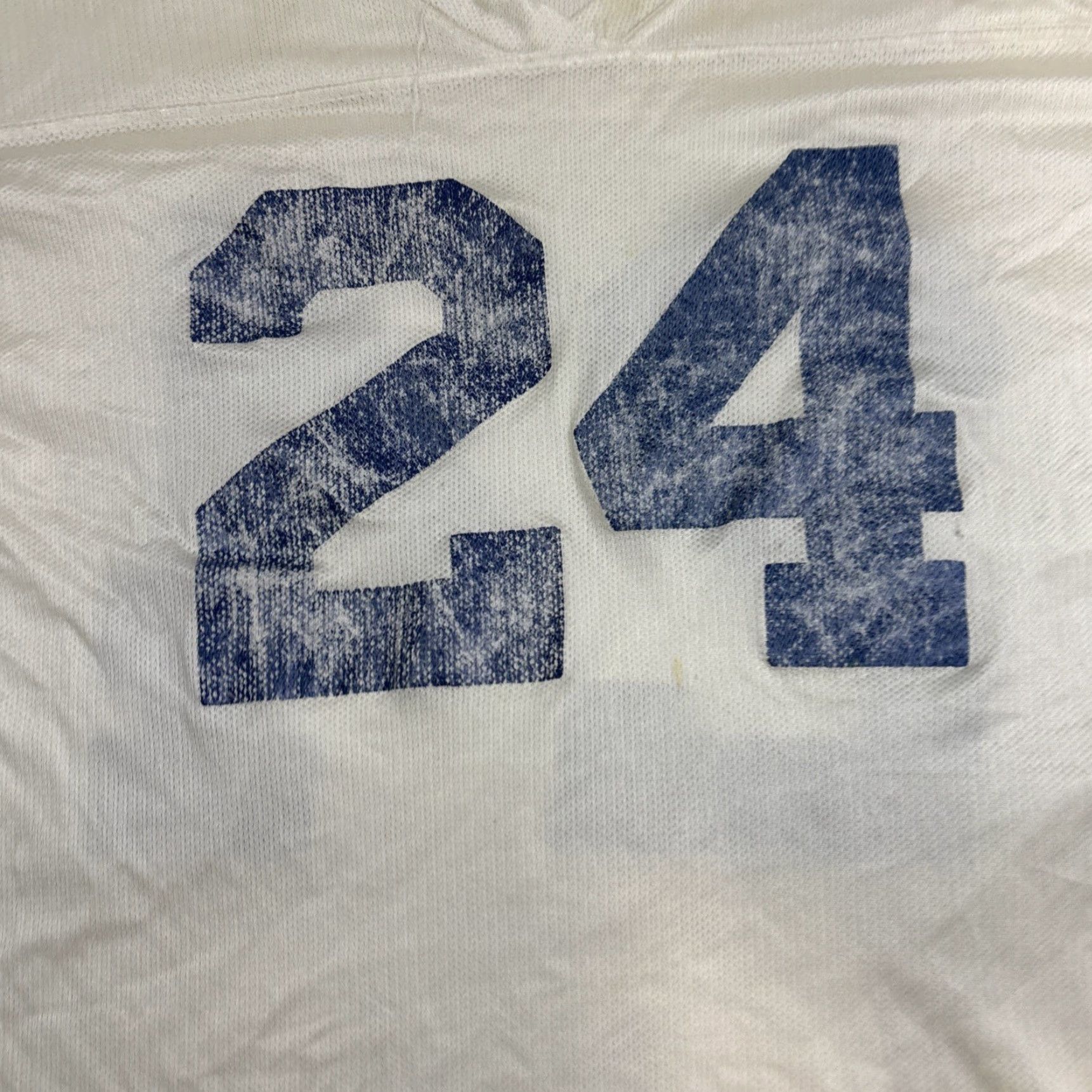 Vintage VINTAGE Optiwear Football Jersey L HIGH SCHOOL Blue White #24 Mens Regular Large White School Activewear Casual United States Pre-owned Fair Size US L / EU 52-54 / 3 - 2 Thumbnail