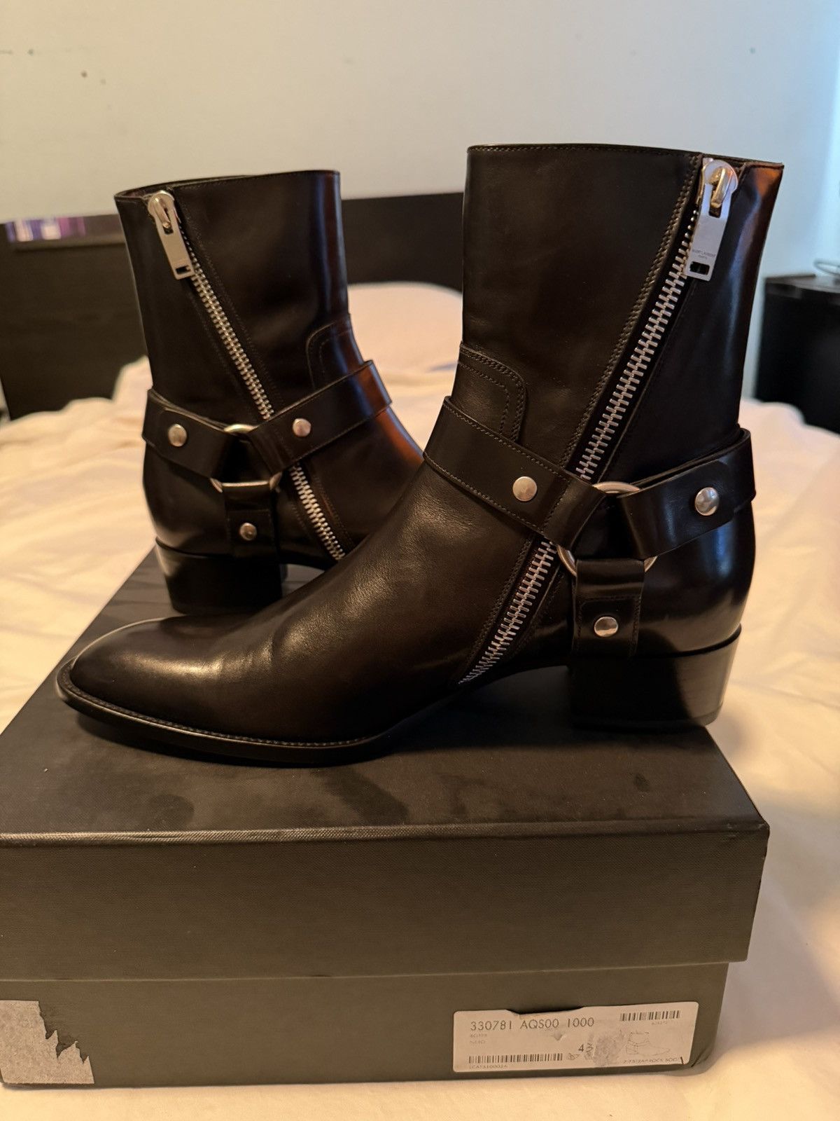 Saint Laurent Paris Brand New FW13 Black Leather Harness Boot Size US 10 / EU 43 - 5 Thumbnail