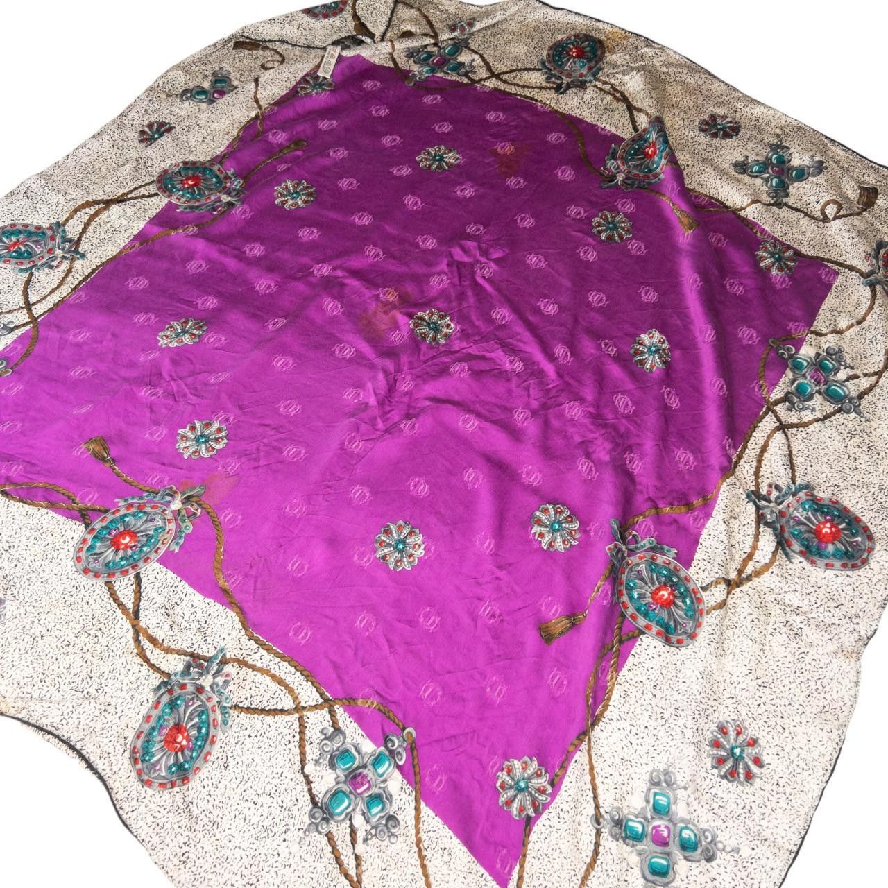 Dior Vintage Dior Antique Jewel Print Scarf Size ONE SIZE - 4 Thumbnail