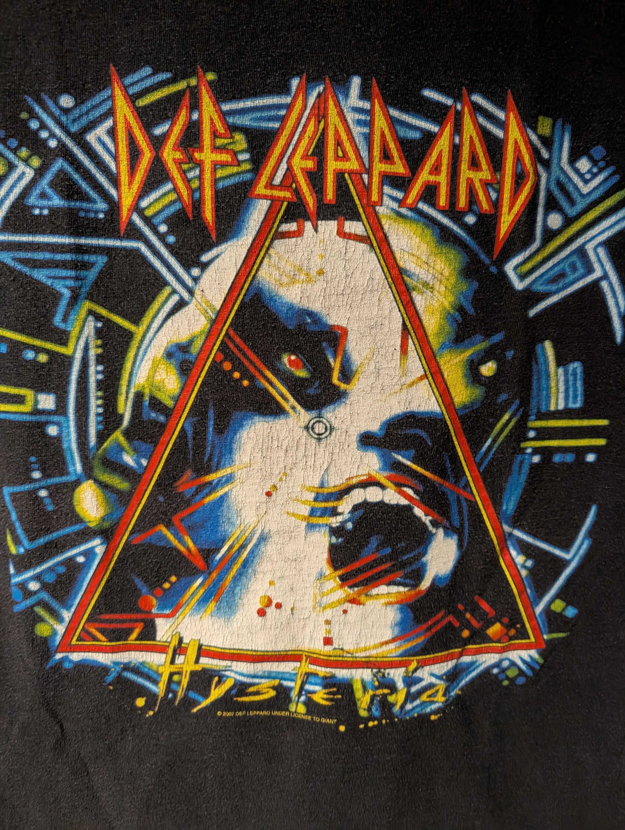 Band Tees Def Leppard Hysteria 2002 Licensed Album Art Graphic T-Shirt Size US M / EU 48-50 / 2 - 2 Thumbnail