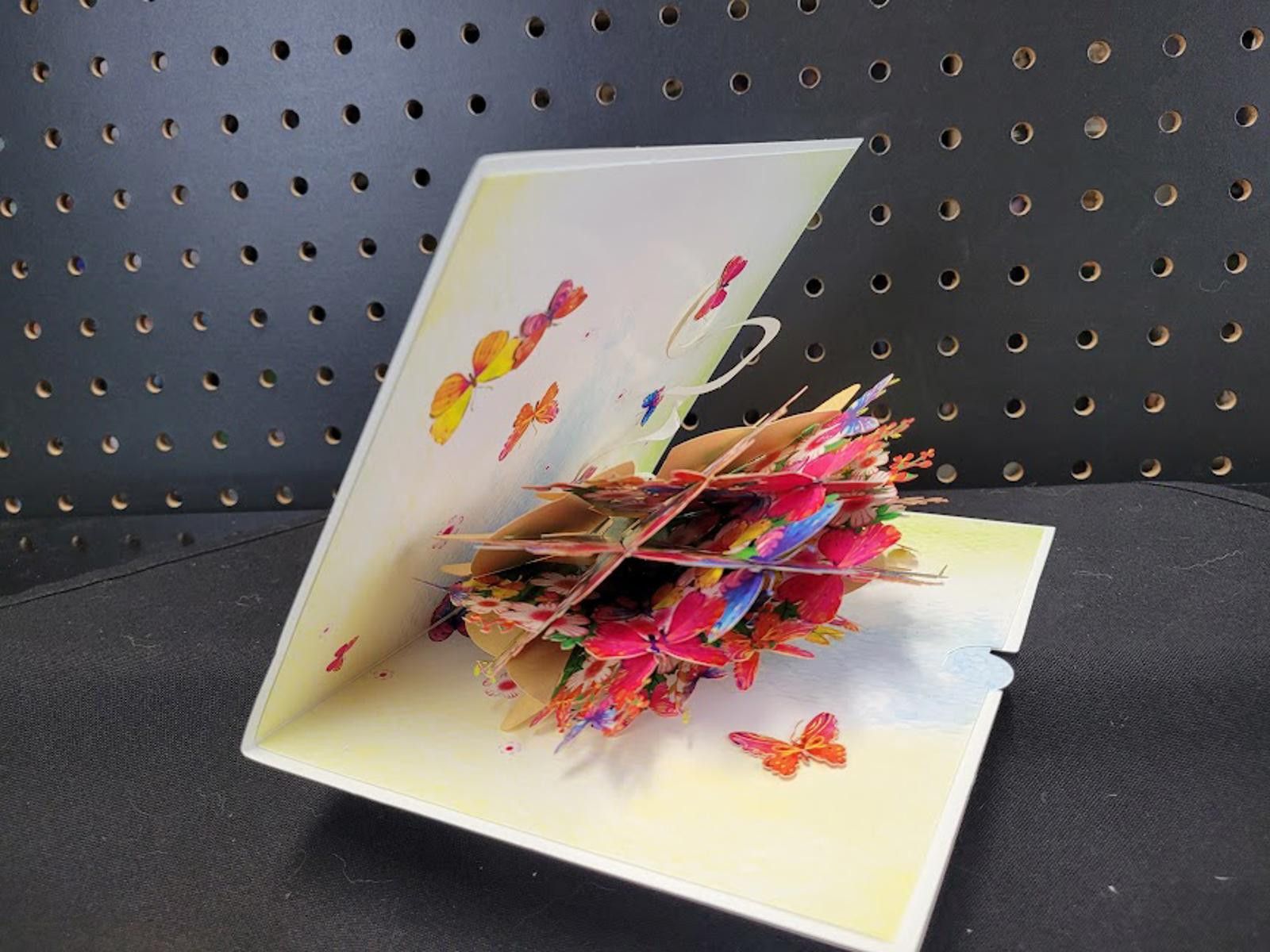 Tagliatore 3D Pop Up Butterfly Greeting Card w/ Envelope 6x8” Size ONE SIZE - 6 Thumbnail