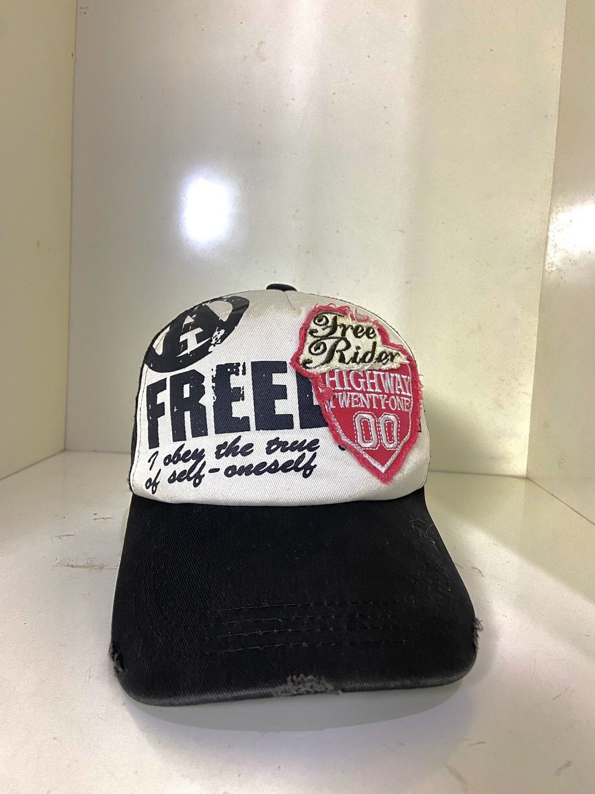 If Six Was Nine 2000s free rider trucker hat embroidery Size ONE SIZE - 1 Thumbnail