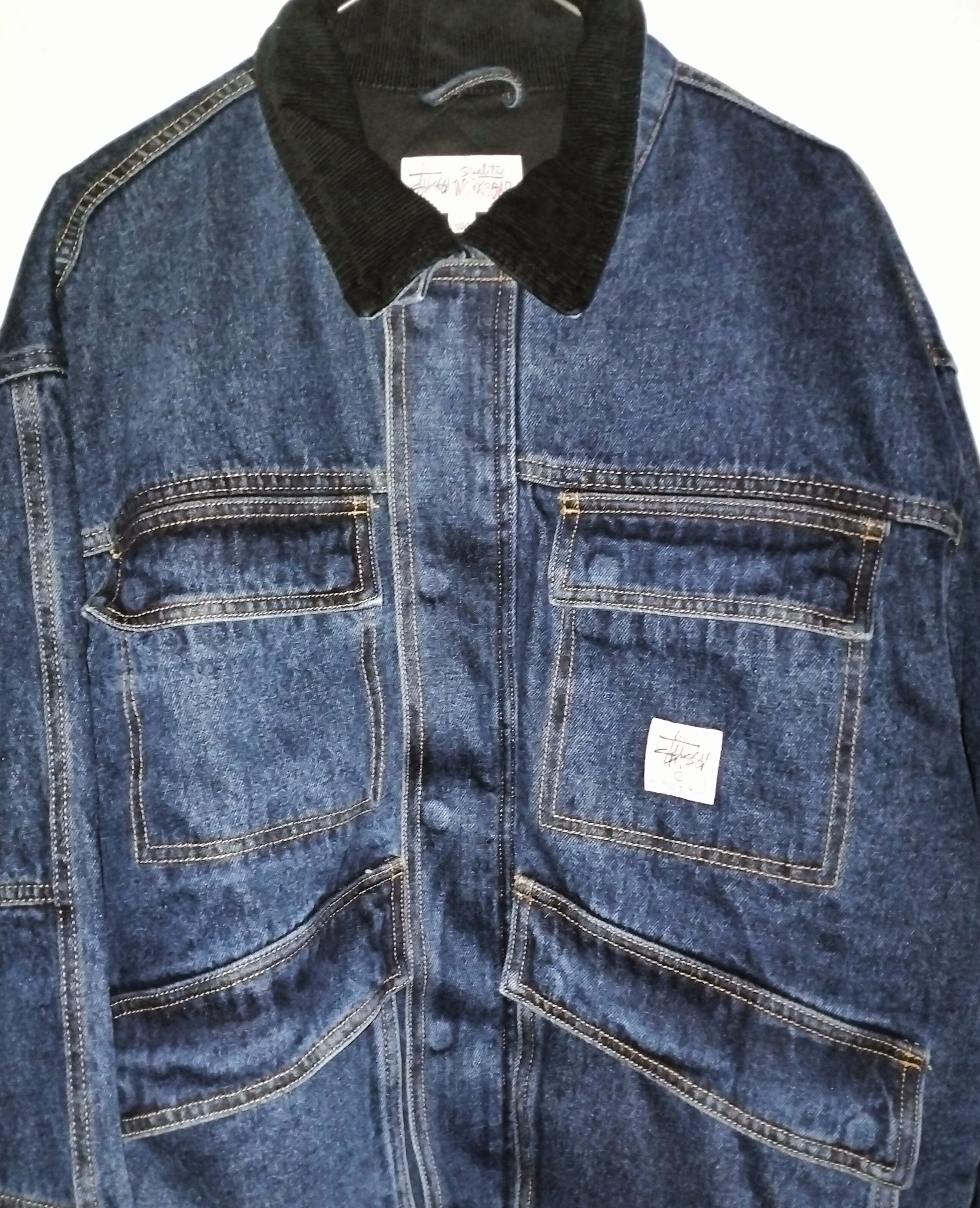 Stussy Stussy Washed Canvas Shop Jacket 'Blue' 115688 Size US L / EU 52-54 / 3 - 5 Thumbnail