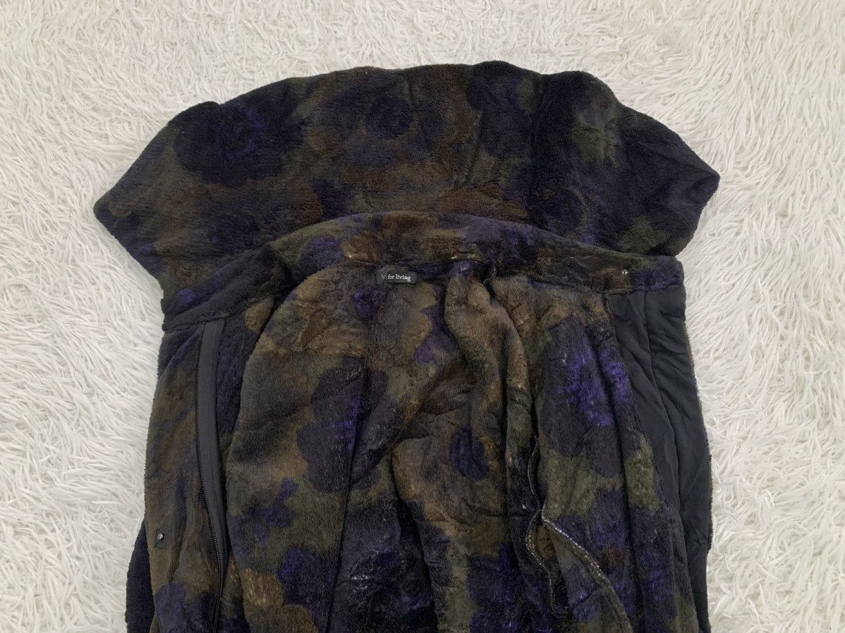Yohji Yamamoto Cozy Flowers Art Y's For Living Fleece Long Coat Size US S / EU 44-46 / 1 - 10 Thumbnail