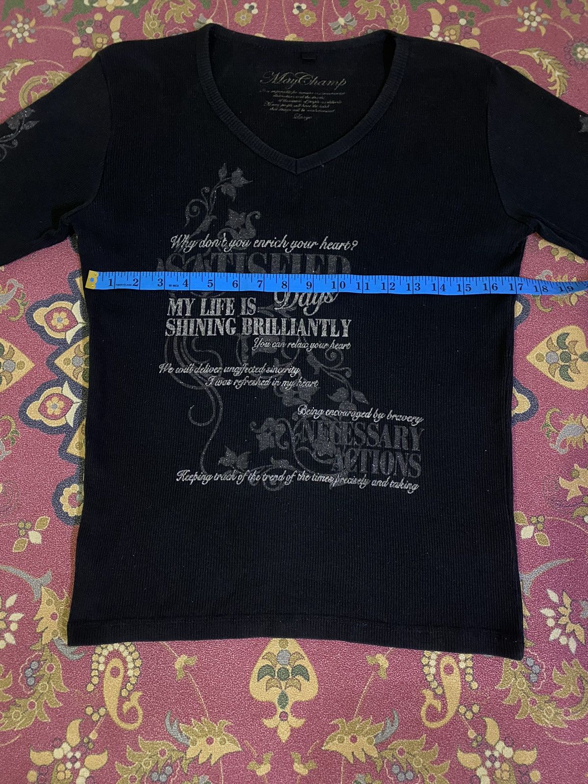 If Six Was Nine Vintage Japanese Brand May Champ Poem Punk Design Style Size US S / EU 44-46 / 1 - 9 Thumbnail