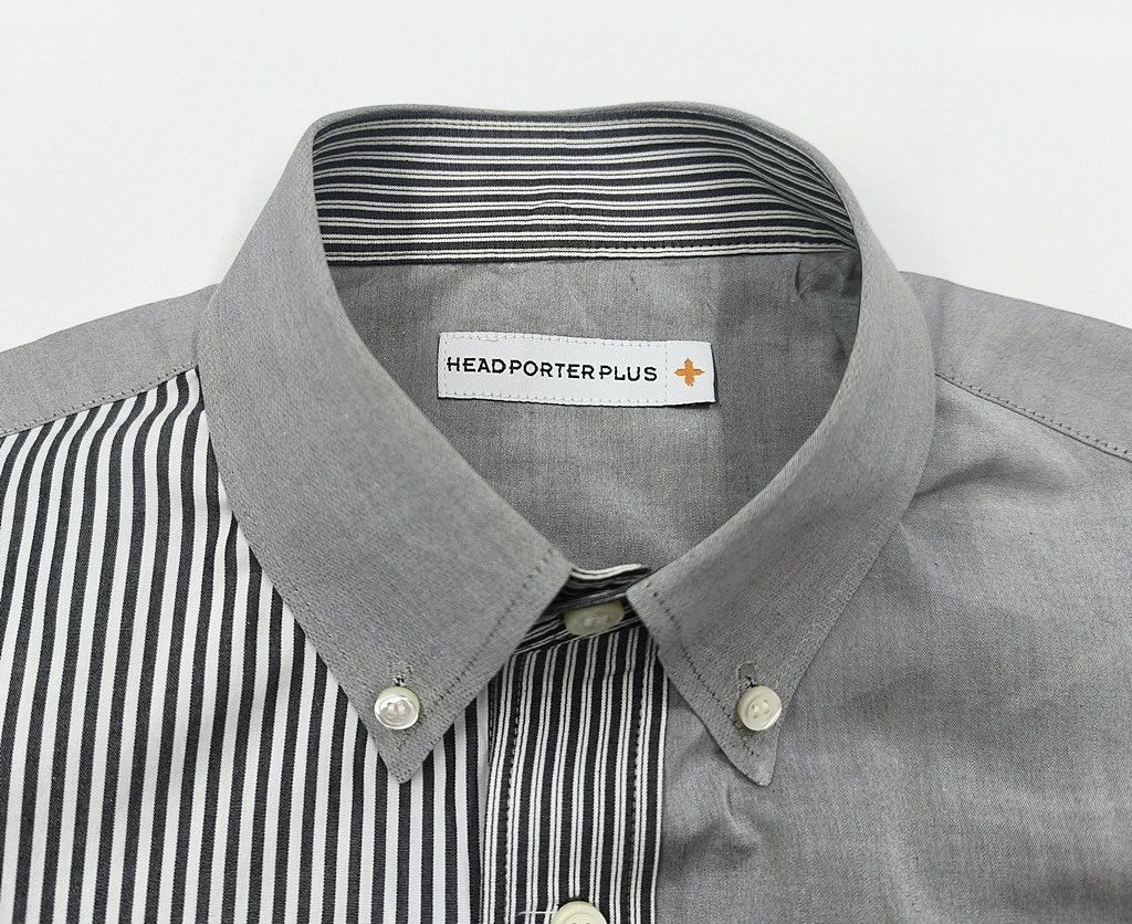 Head Porter HEAD PORTER PLUS asymmetrical stripe long sleeve shirt Size US M / EU 48-50 / 2 - 3 Thumbnail