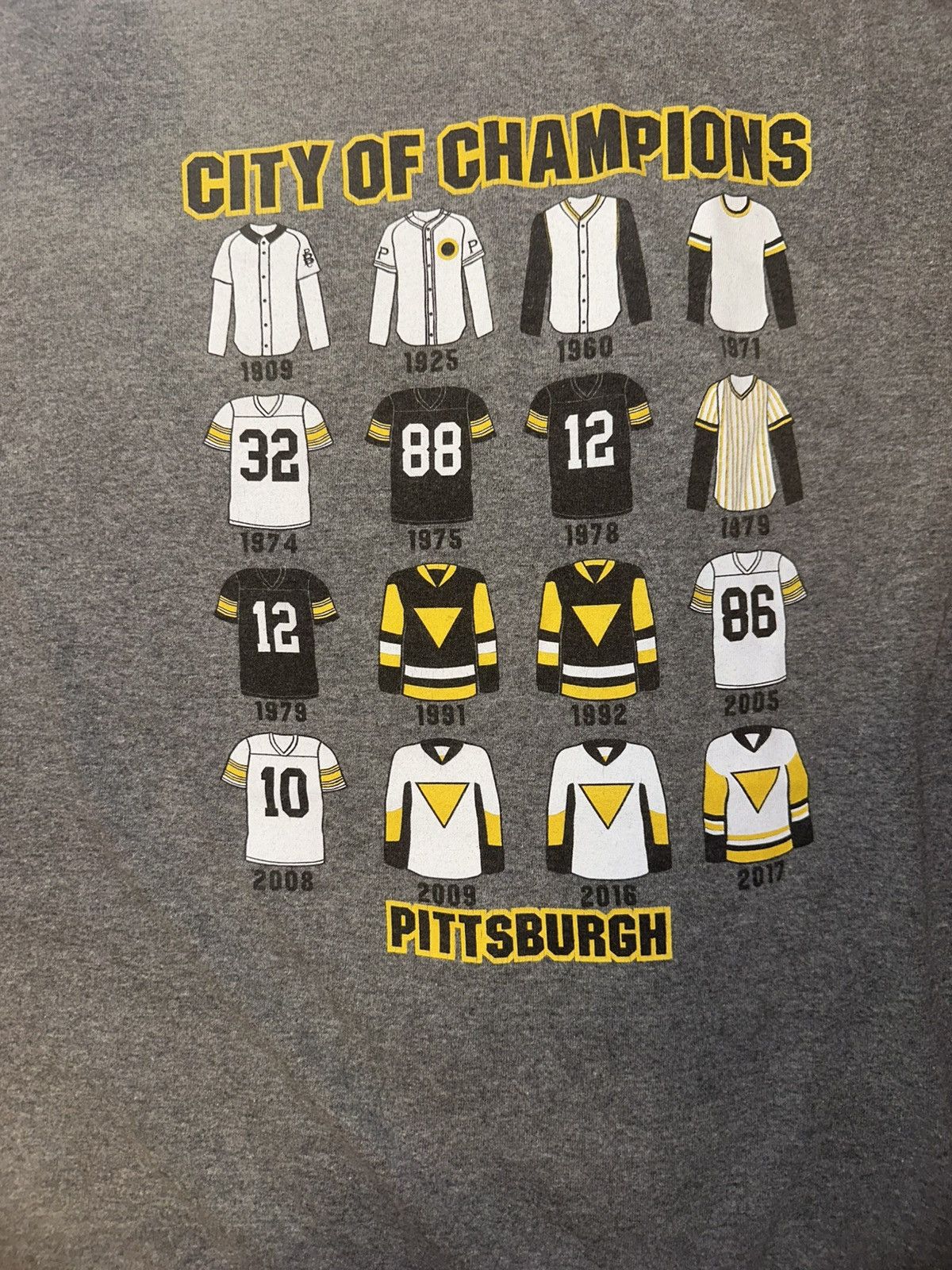 Other PITTSBURGH City Of Champions Grey Shirt Delta Tag Sz. XL Size US XL / EU 56 / 4 - 3 Thumbnail