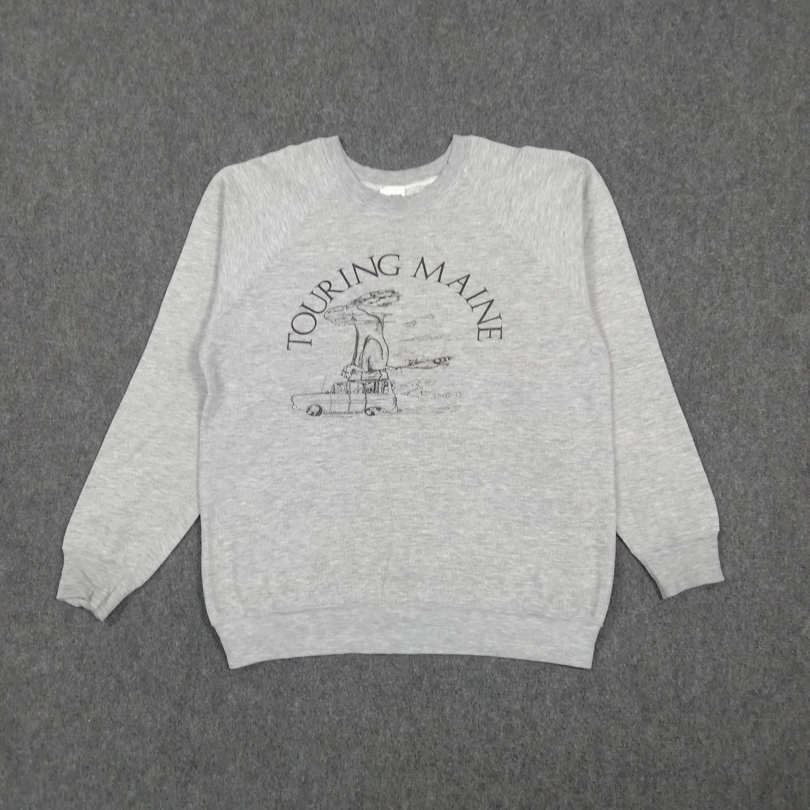 Vintage Vtg 90's Touring Maine Moose Sweatshirt C291N26 Size US M / EU 48-50 / 2 - 1 Thumbnail
