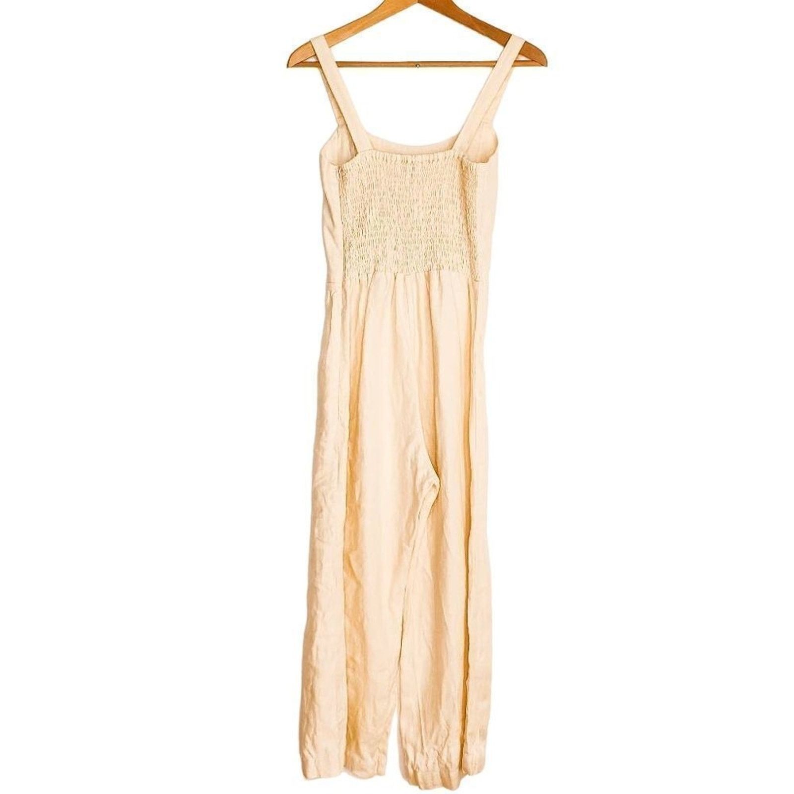 FAITHFULL Faithfull The Brand Saints Marie Linen Coverall Jumpsuit S Size 26" / US 2 / IT 38 - 7 Thumbnail