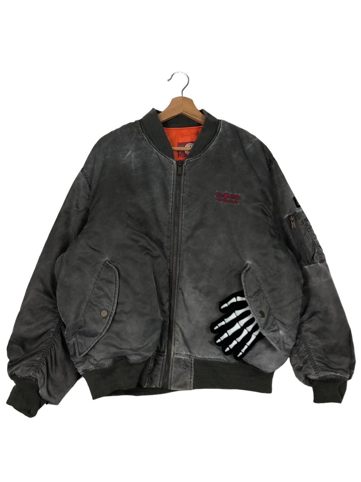 Converse 🔥90’s Riot Riot Converse All Star Boston Mass Bomber Jacket Size US L / EU 52-54 / 3 - 1 Thumbnail