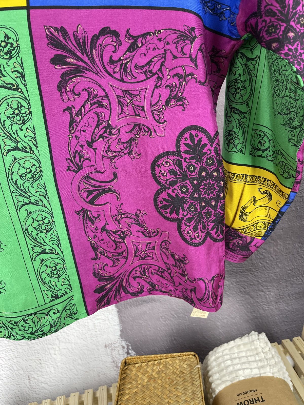 Versace Gianni Versace vintage 80s 90s colour block silk ls shirt Size US M / EU 48-50 / 2 - 19 Thumbnail