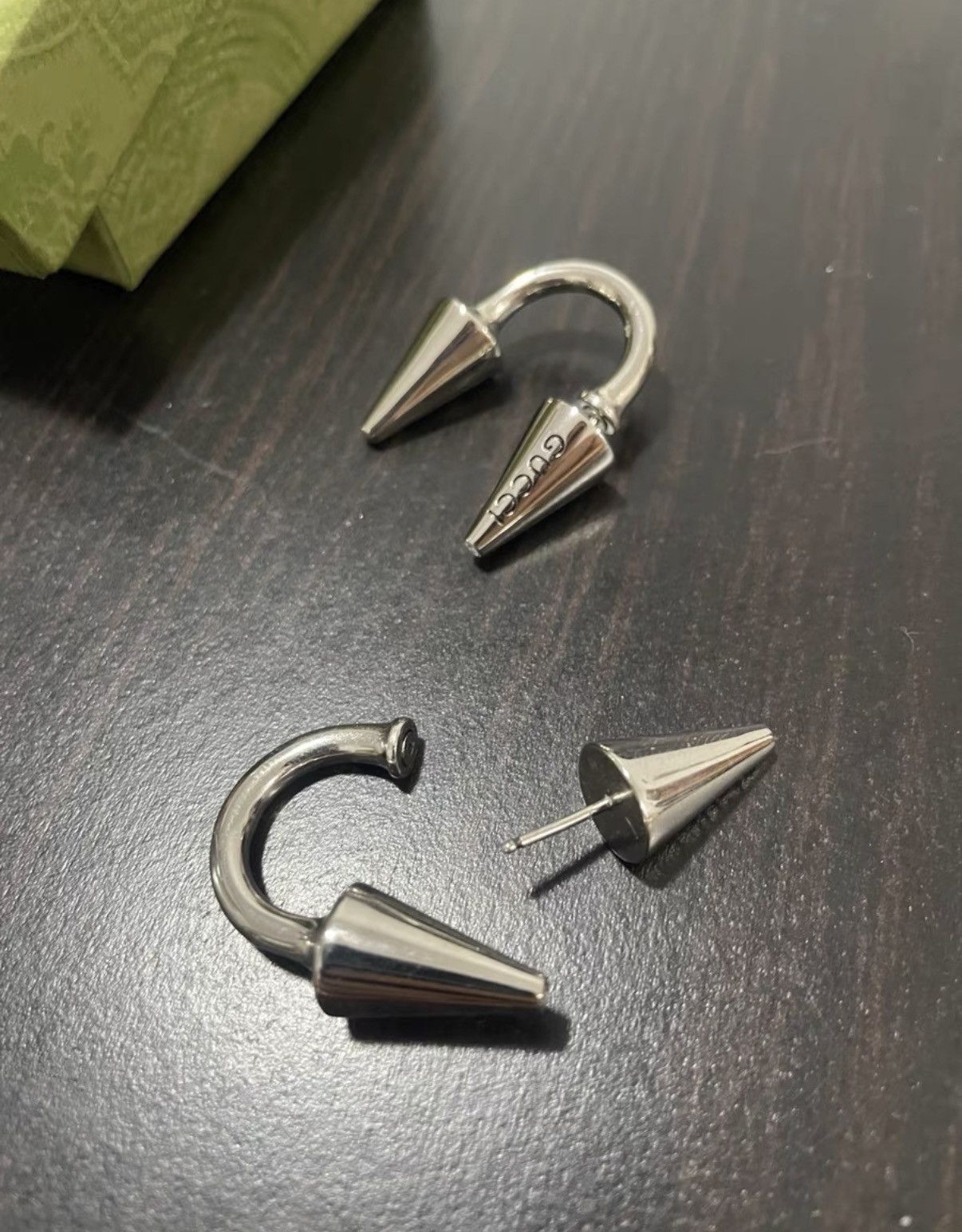 Gucci Gucci Punk Double Spike Stud Earrings Size ONE SIZE - 2 Thumbnail