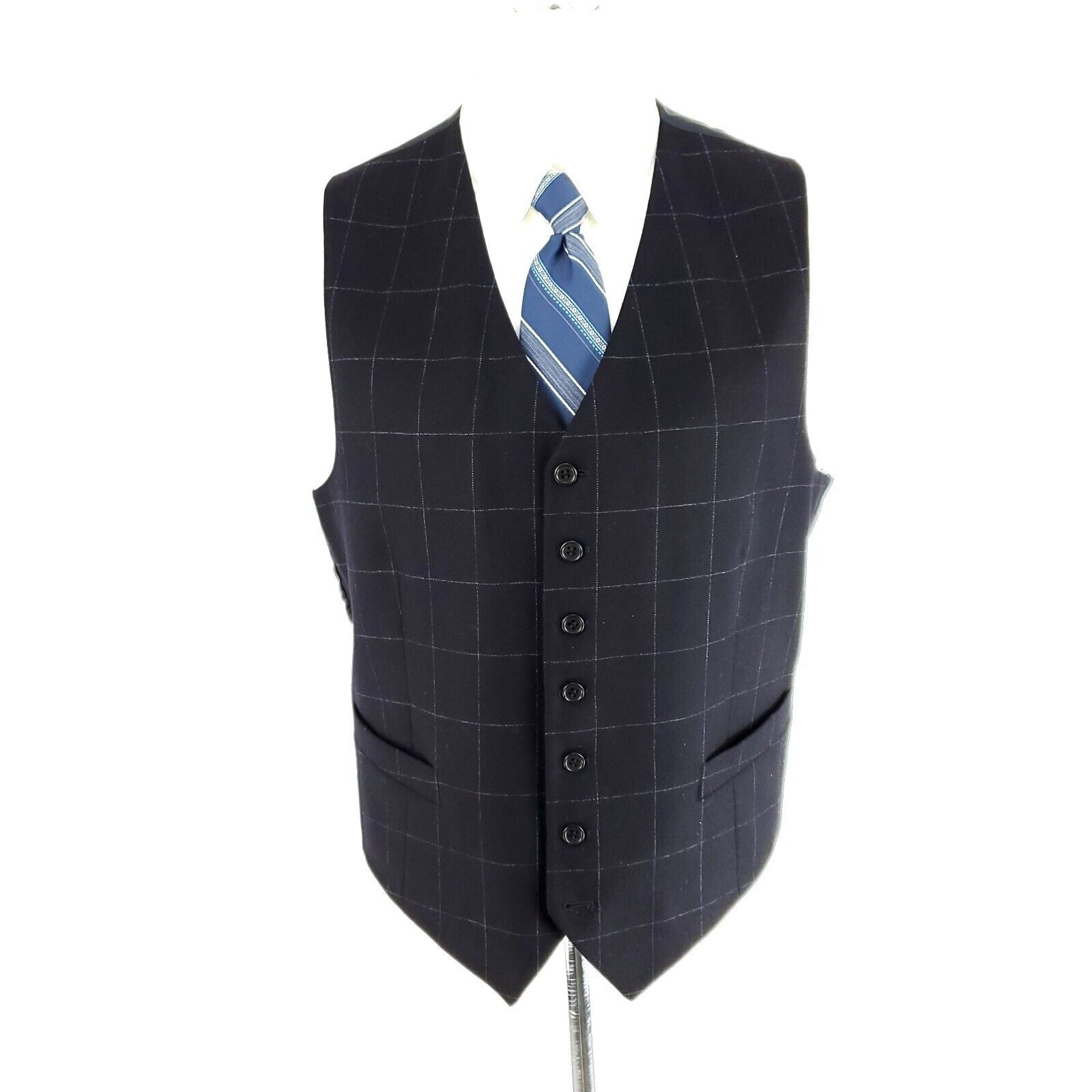 Valentino Valentino Flannel Wool Cashmere 3 Button Sport Coat W/ Vest Size 42L - 11 Thumbnail