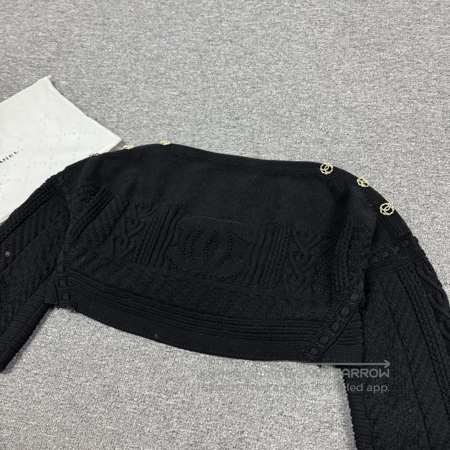 Chanel Chanel Double "C" logo; one-shoulder knit sweater| Size S / US 4 / IT 40 - 4 Thumbnail