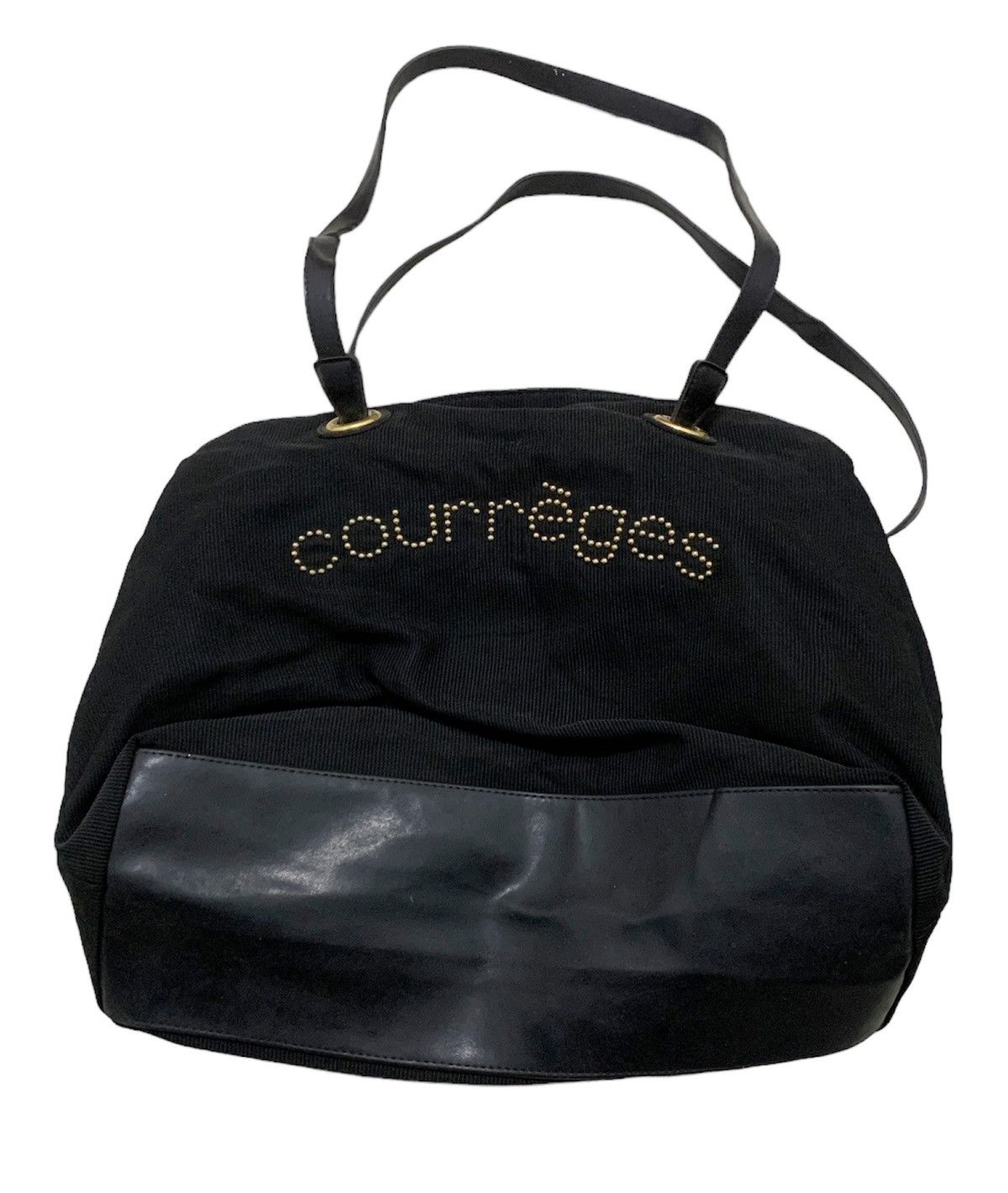 Andre Courreges × Courreges × Designer COURREGES HOMME PARIS CORDUROY/LEATHER HANDBAG Size ONE SIZE - 1 Thumbnail