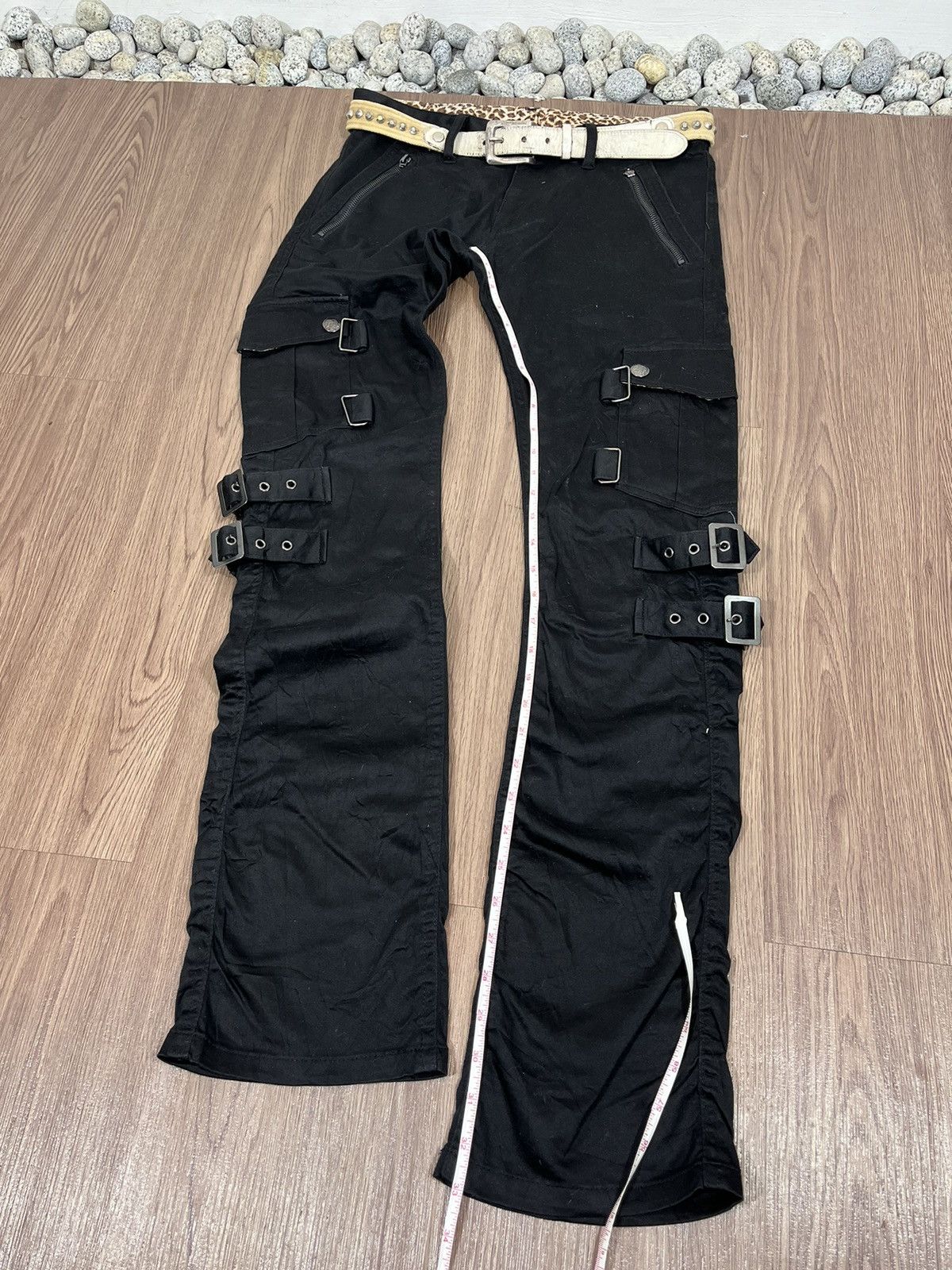 If Six Was Nine × Japanese Brand Berning Sho Leopard Strap Bondage Pants Size US 31 - 15 Thumbnail