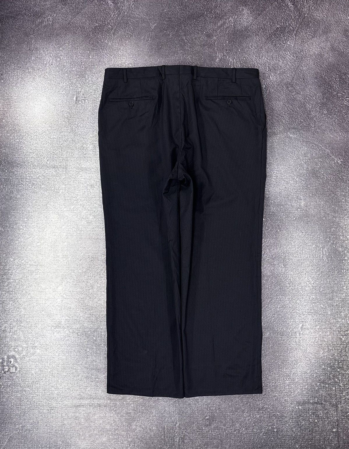 Canali Canali Men’s Navy Blue Pleated Wool Dress Pants Trousers Size US 38 / EU 54 - 2 Thumbnail