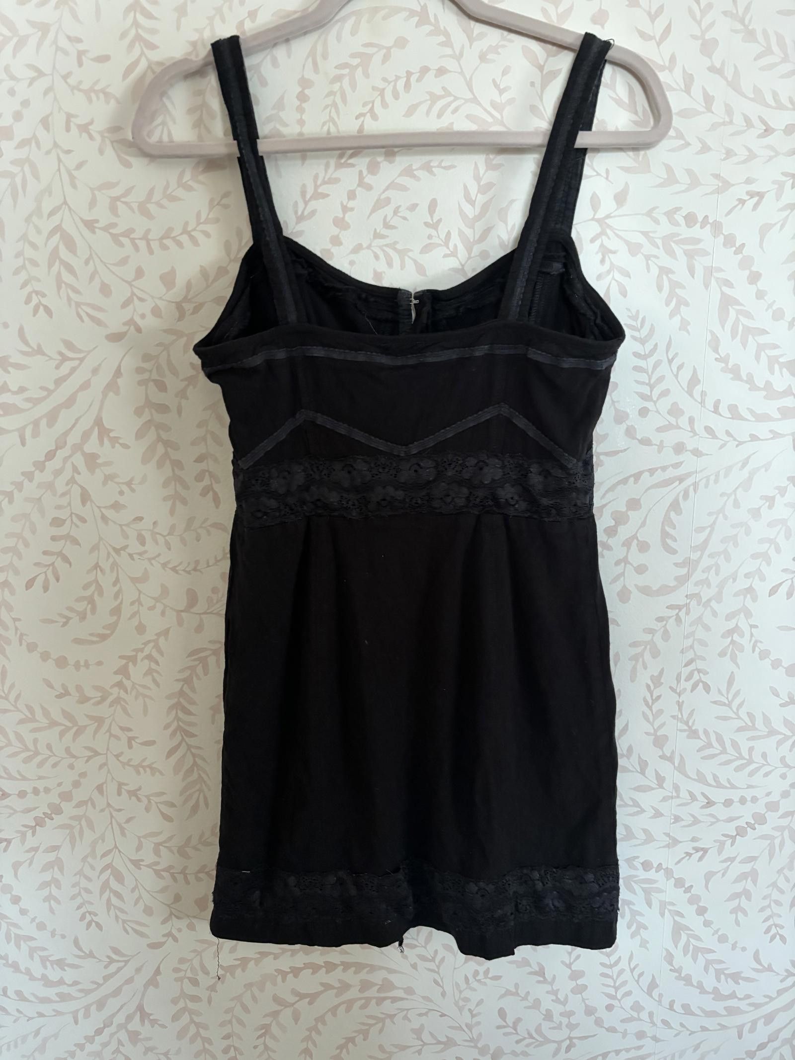 Free People Free People Corset Black Dress with Lace Accents Size L / US 10 / IT 46 - 3 Thumbnail