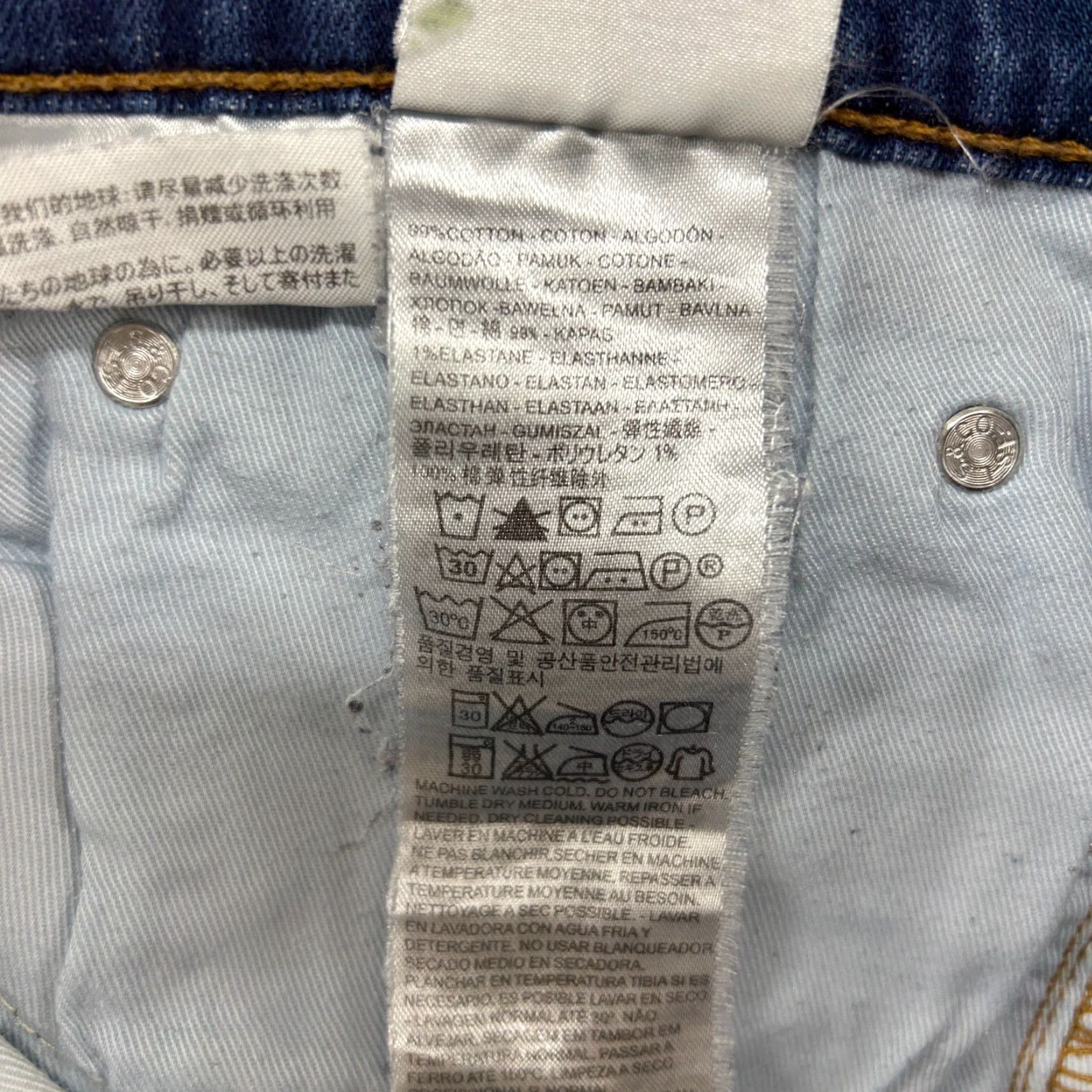 Levi's Levi's 505 Jeans Regular Fit Light Blue Medium Wash Cotton Stretch 34x30 Men’s Denim Straight Belt Loops 90s Vintage? Size US 34 / EU 50 - 7 Thumbnail